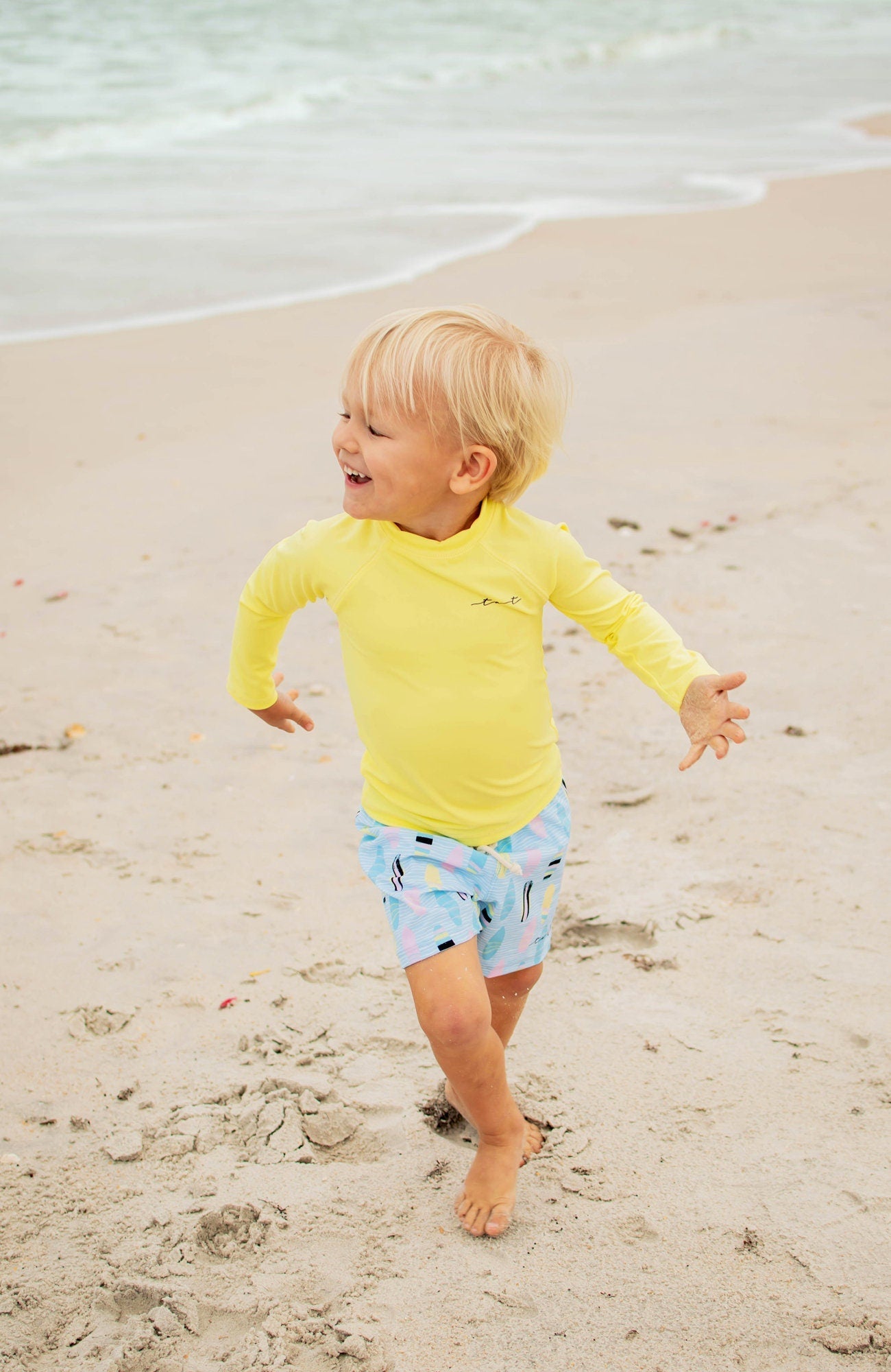 Boys Surf's Up UPF 50+ Lined Swim Trunks