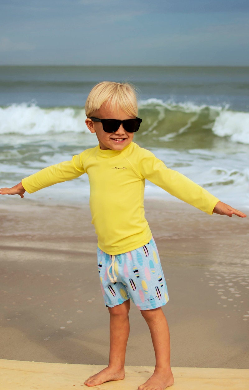 Boys Surf's Up UPF 50 Sun Shirt & Swim Trunk Set