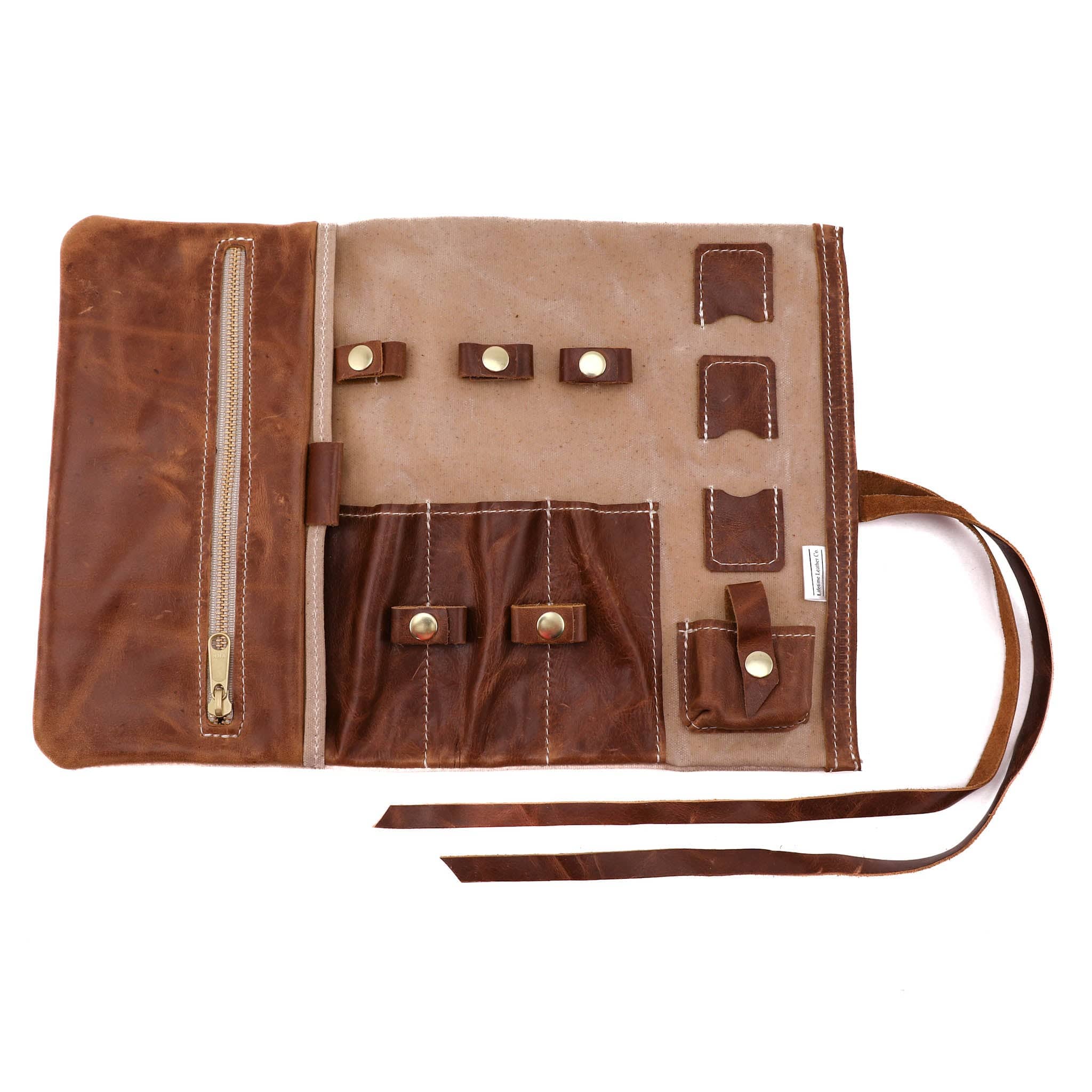 Leather and Canvas Tech Roll All For American