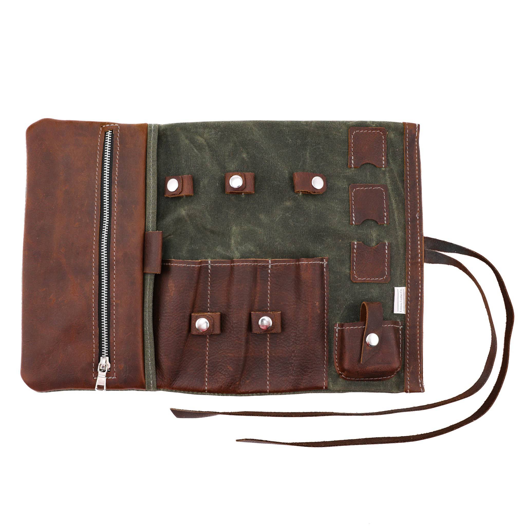 Leather and Canvas Tech Roll All For American