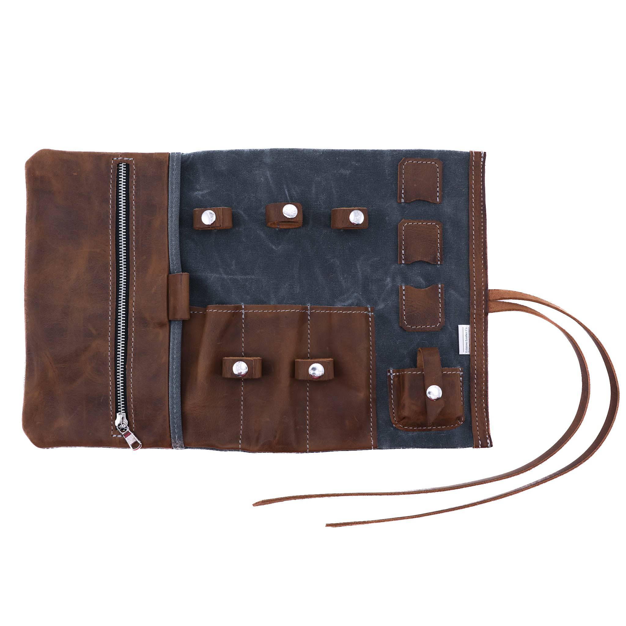 Leather and Canvas Tech Roll All For American