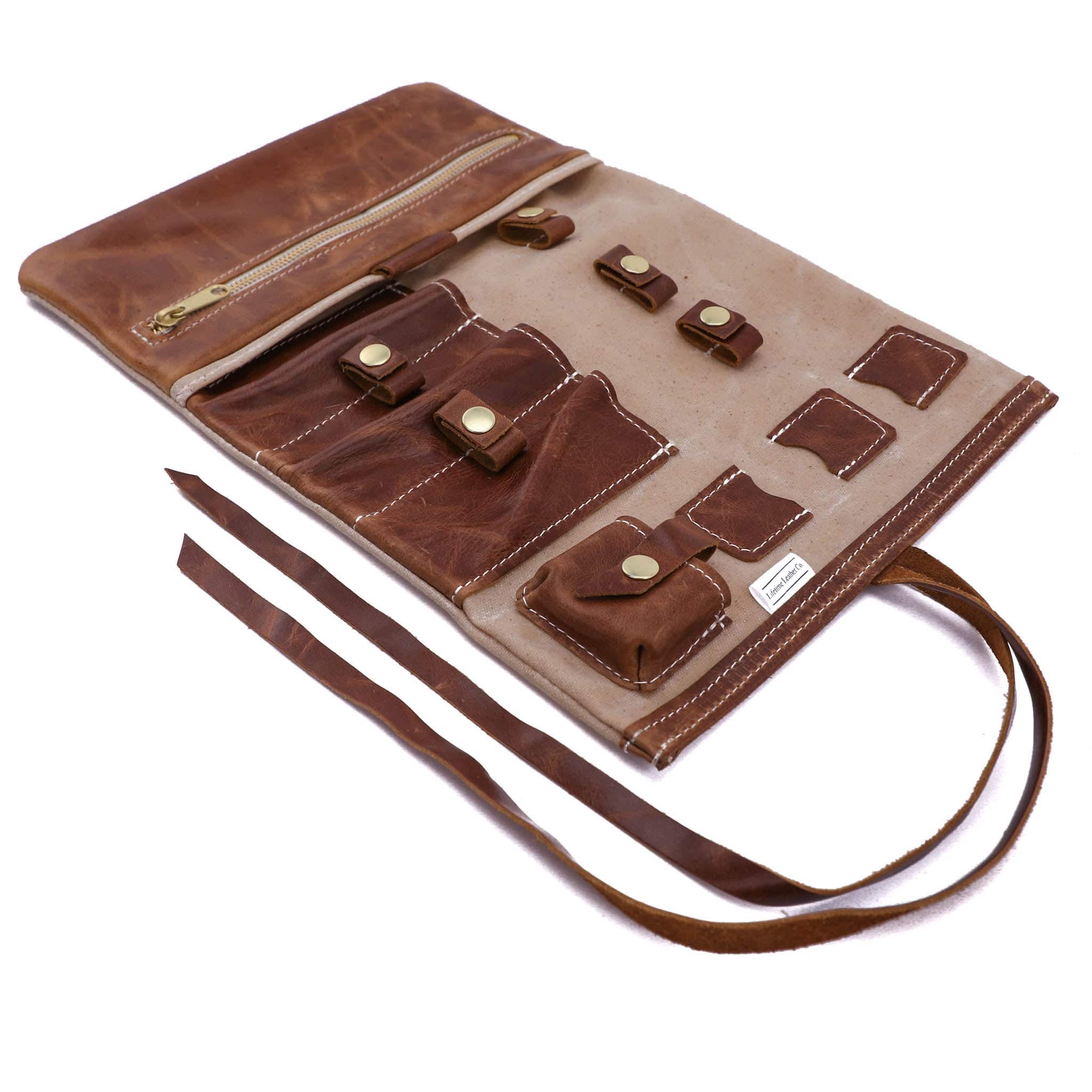 Leather and Canvas Tech Roll All For American