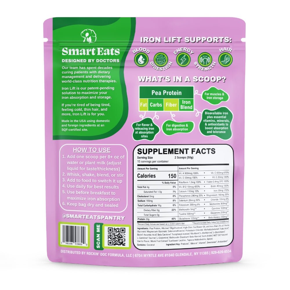 Iron Lift Protein Powder Drink Mix - 30 Servings, Vanilla