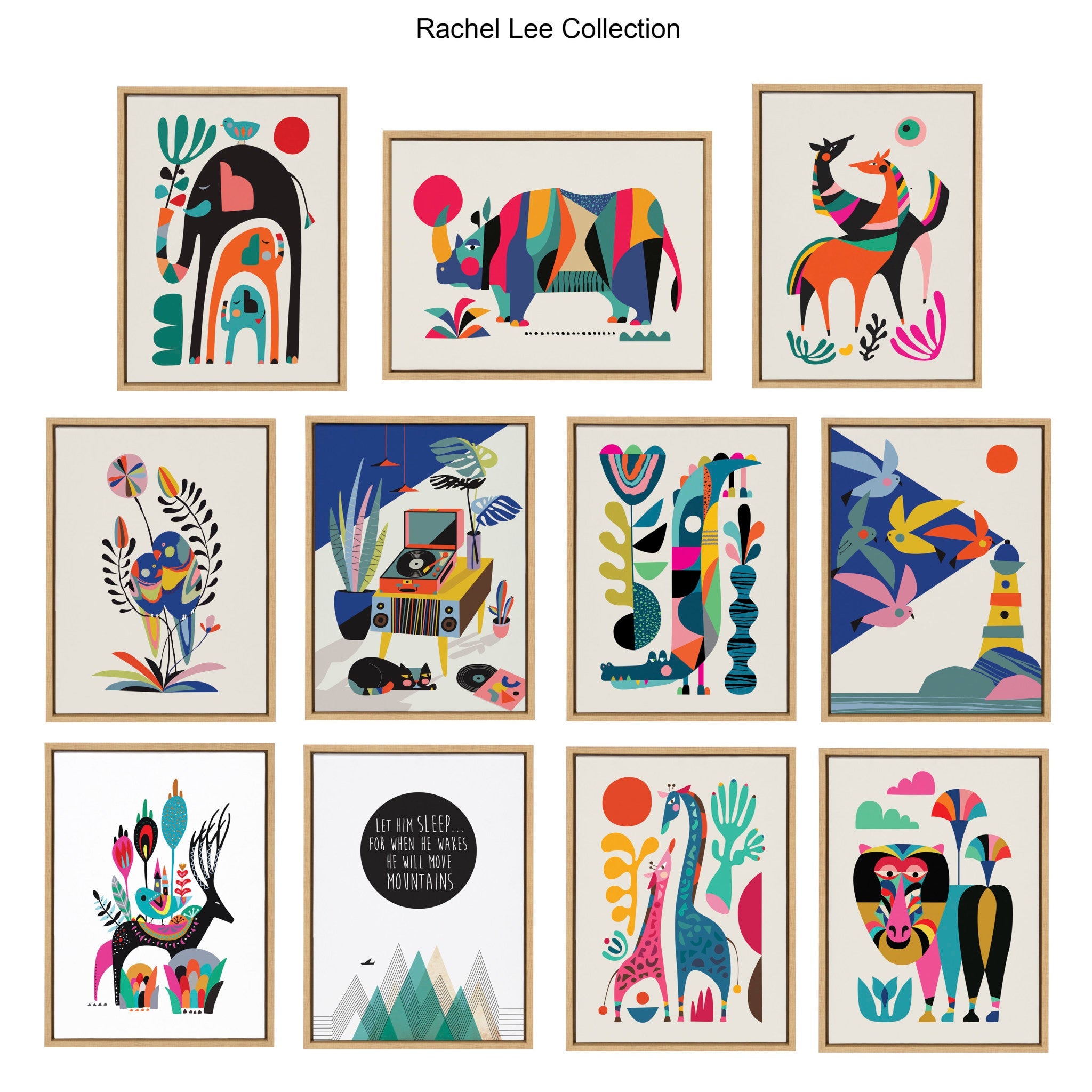 Sylvie Crocodile Framed Canvas by Rachel Lee of My Dream Wall