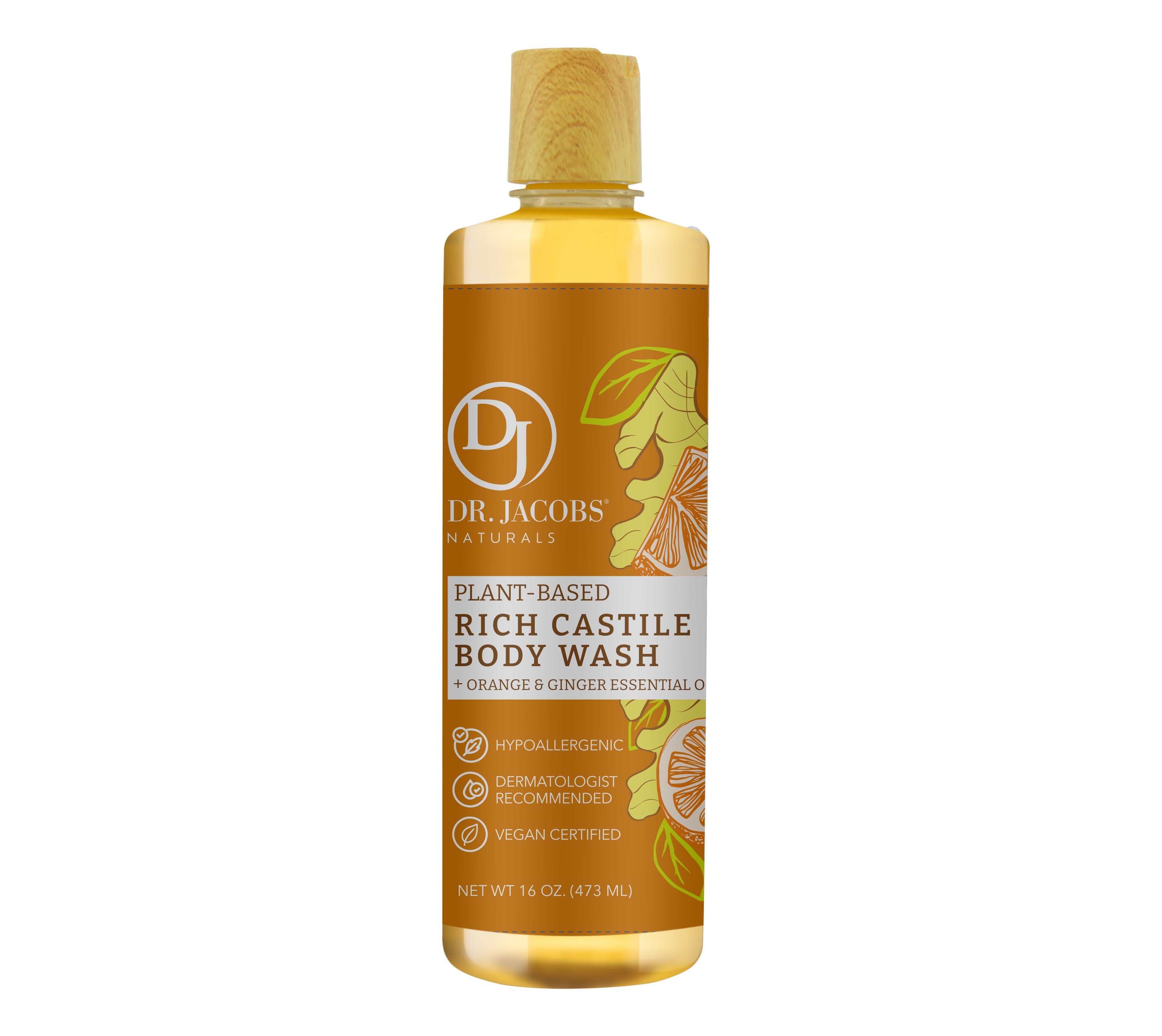 Citrus Castile Body Wash - Orange & Ginger - 32oz