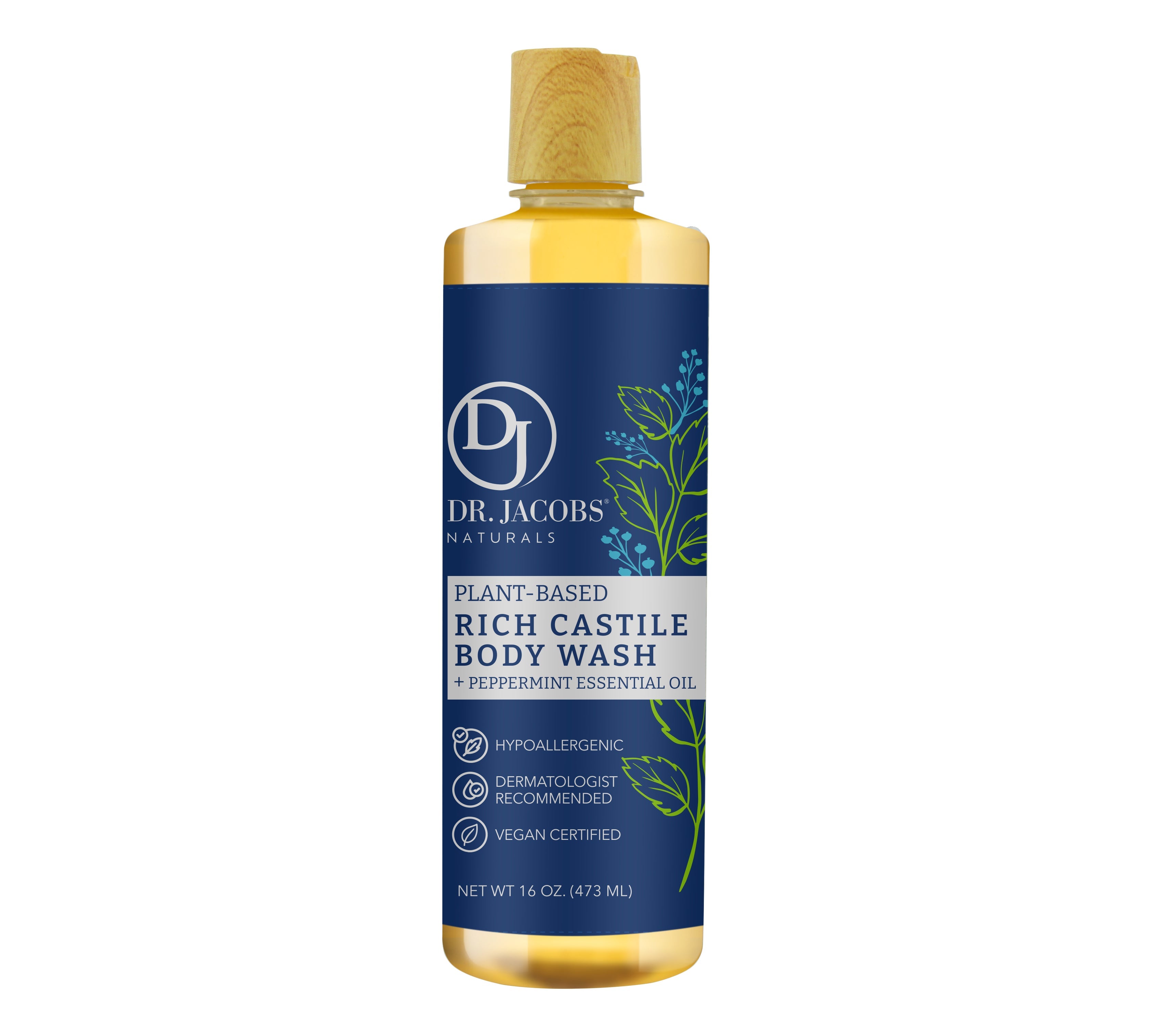 Peppermint Castile Soap Body Wash - 32 oz