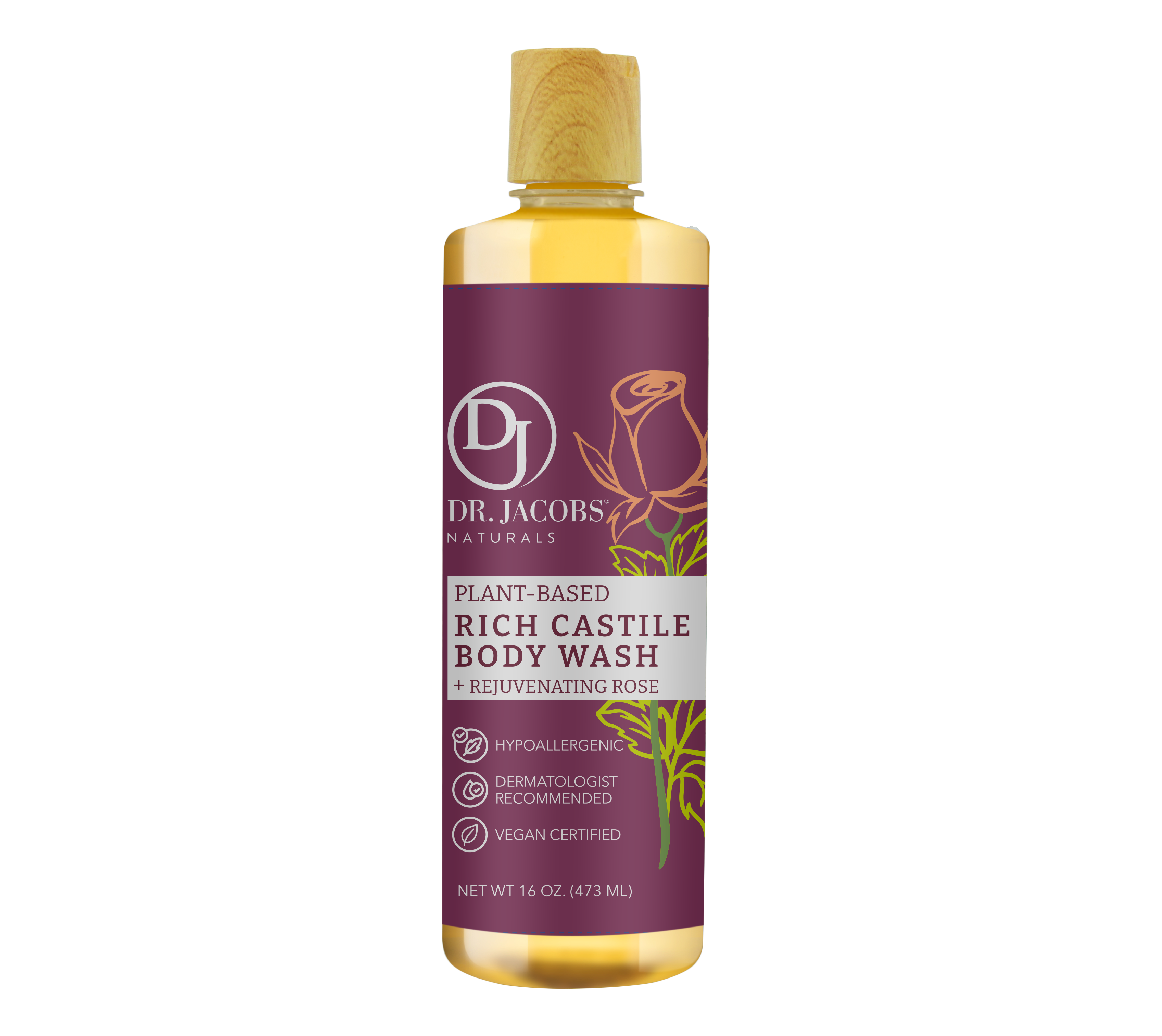 Rose Castile Body Wash - 32 oz
