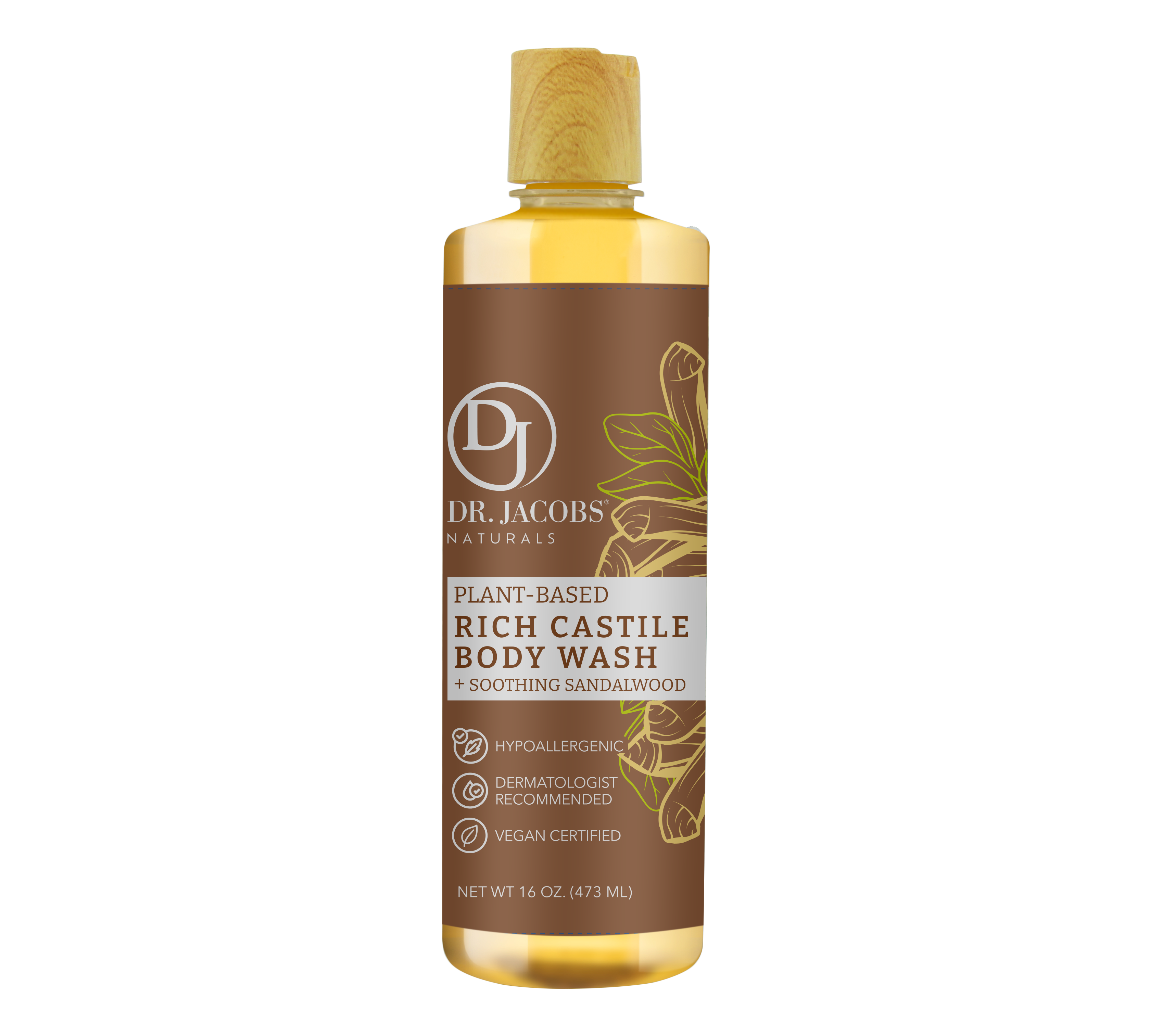 Sandalwood Castile Body Wash - 32 oz
