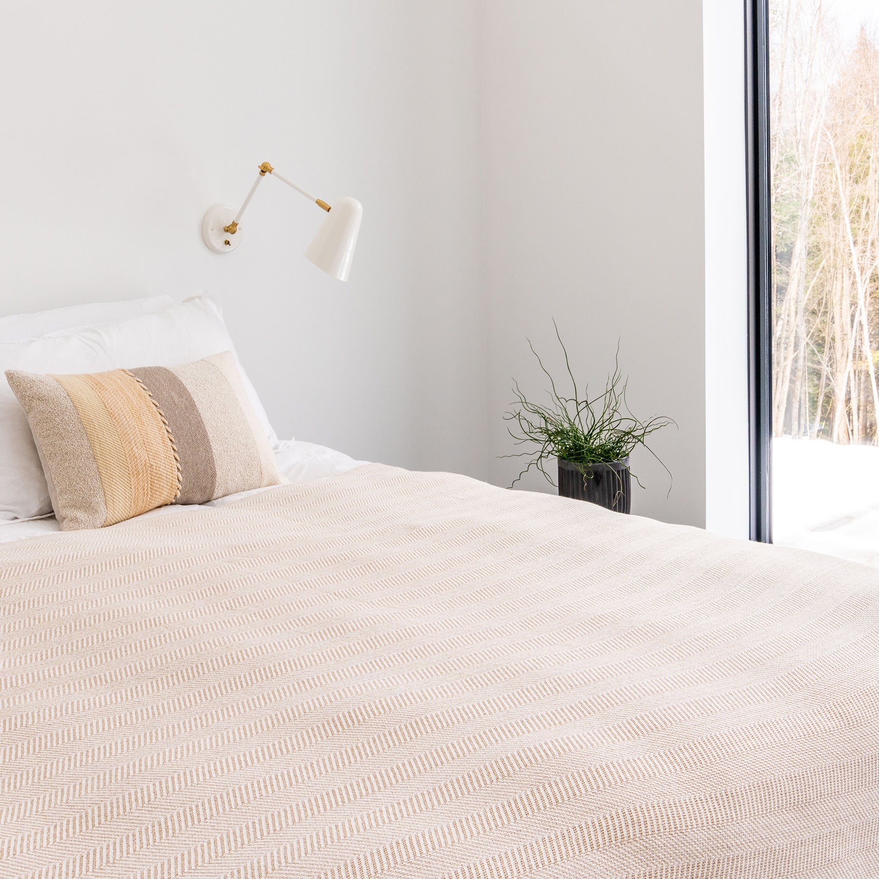 Eco-Friendly Jumbo Herringbone Throw Blanket - 60" x 80"