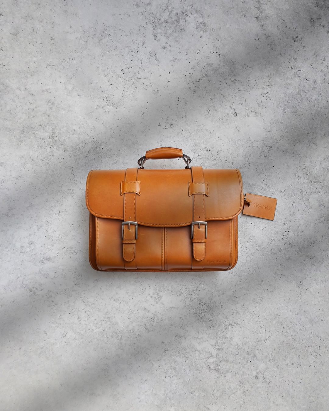 Classic Leather Garfield 15" Laptop Briefcase