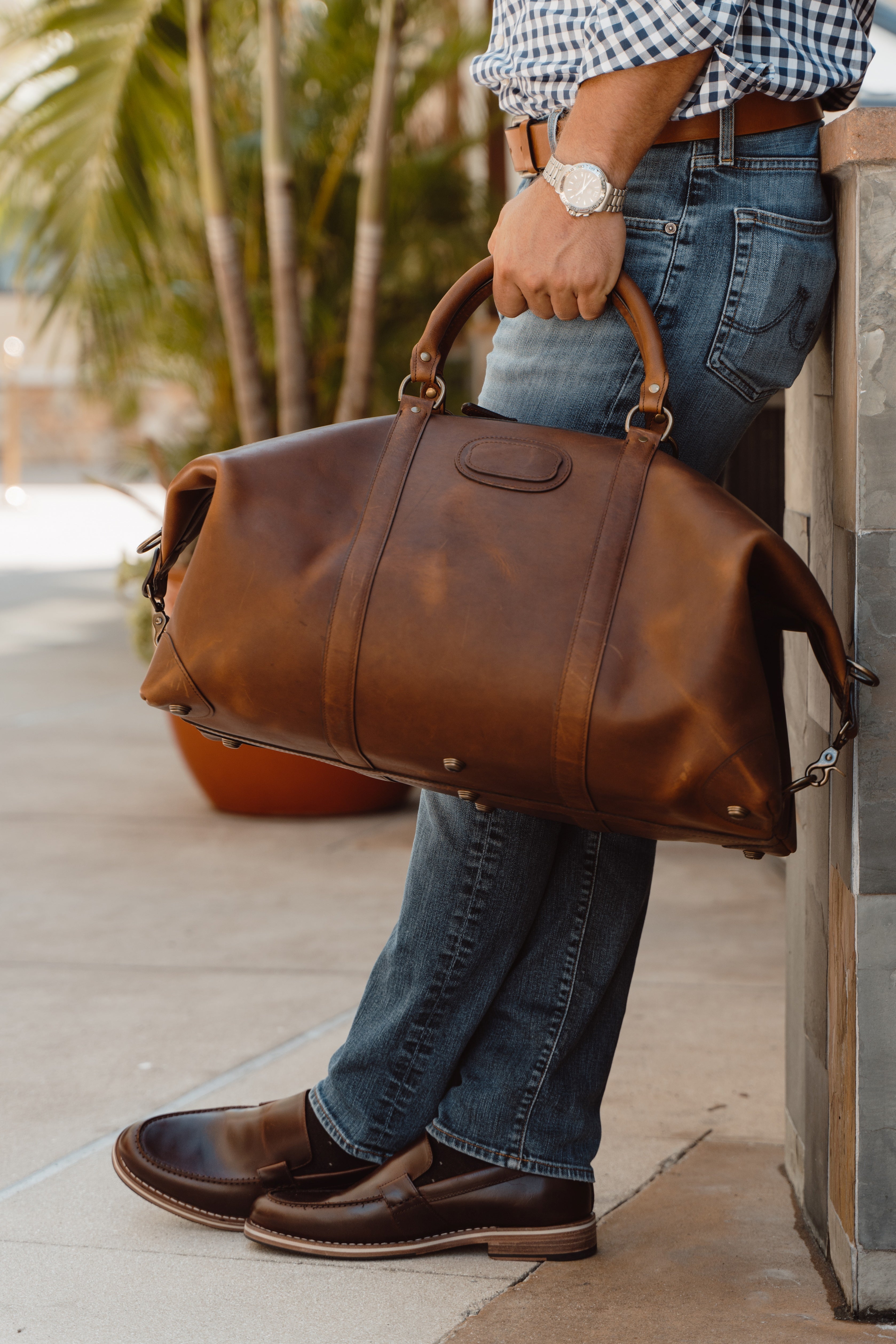 Classic Leather 22" Twain Weekender Bag