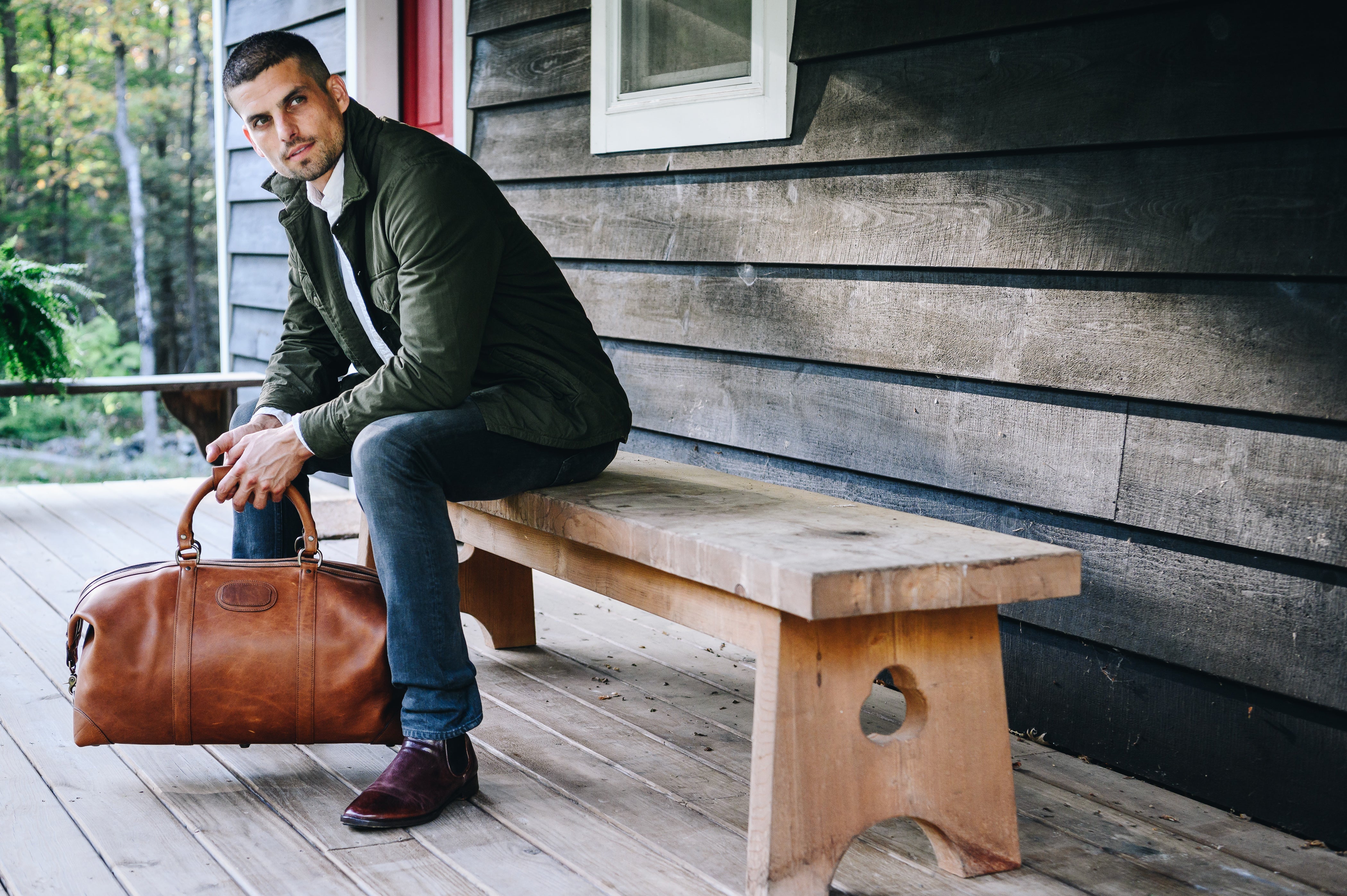 Classic Leather 22" Twain Weekender Bag
