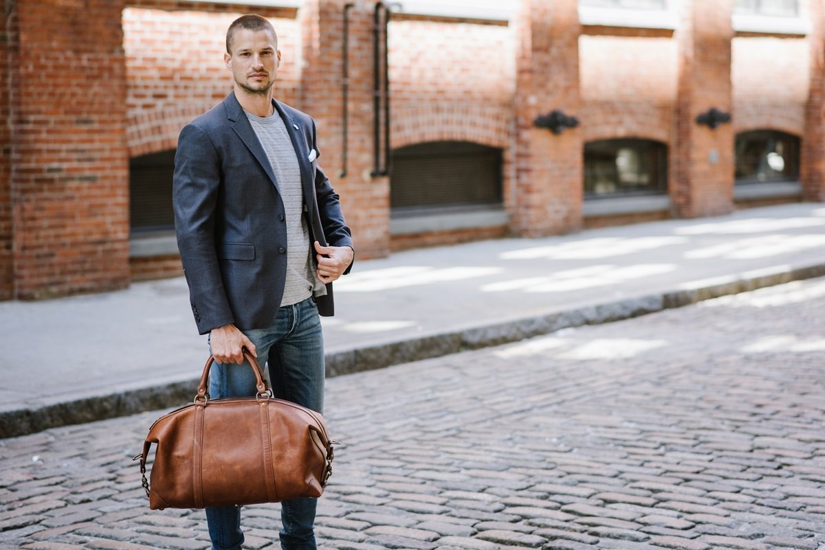 Classic Leather 22" Twain Weekender Bag