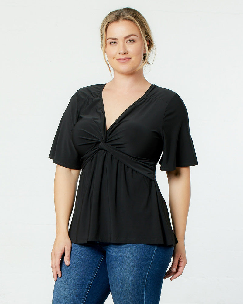 Plus Size Abby Twist Front Blouse