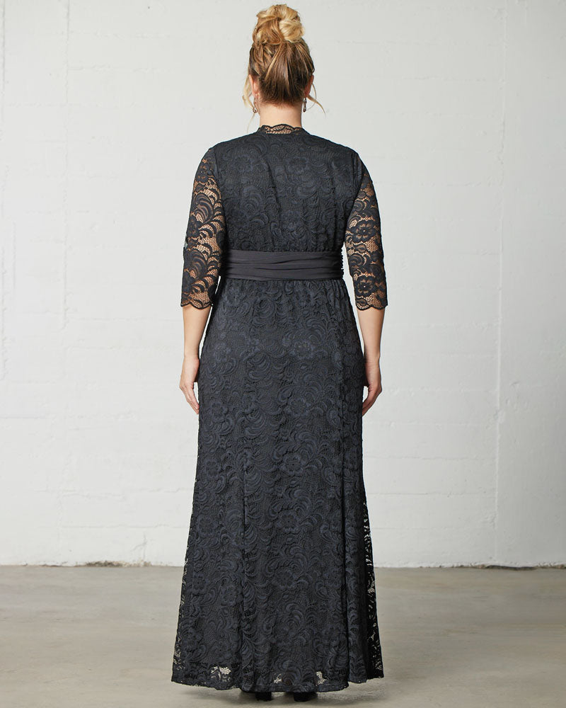 Plus Size Screen Siren Lace Evening Gown