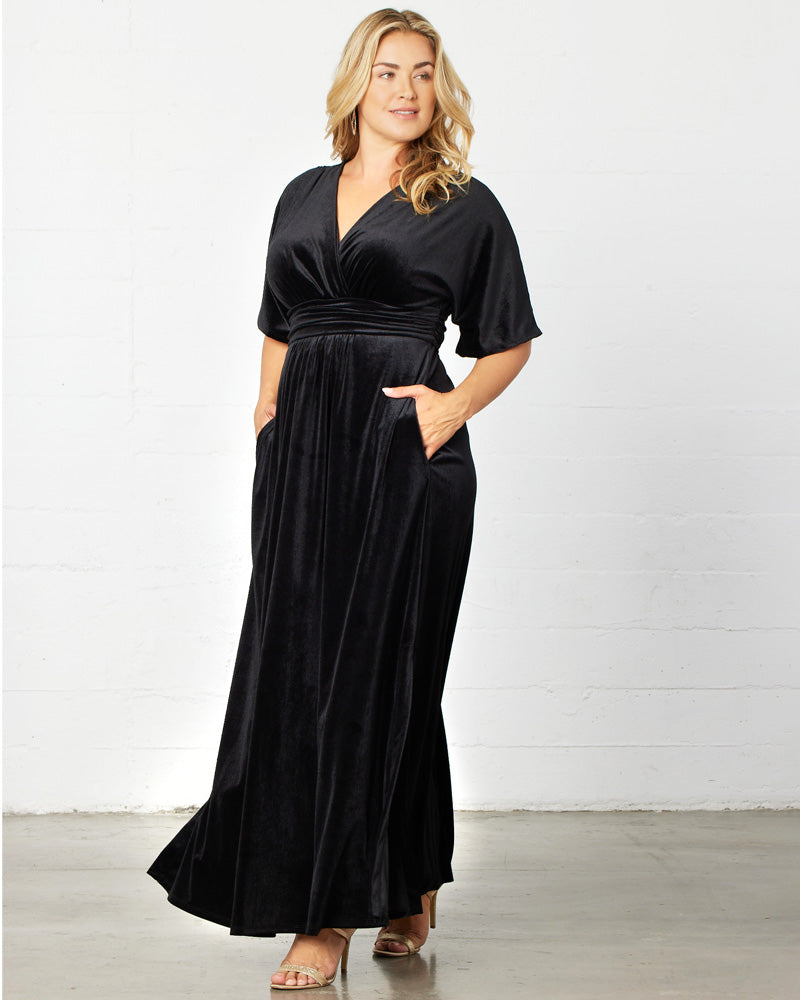 Plus Size Verona Velvet Evening Gown