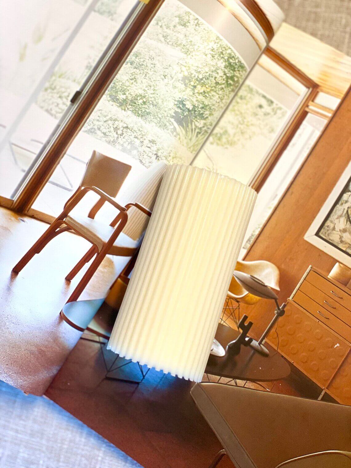 Minimalist Ribbed Pillar Candle - 4 Sizes