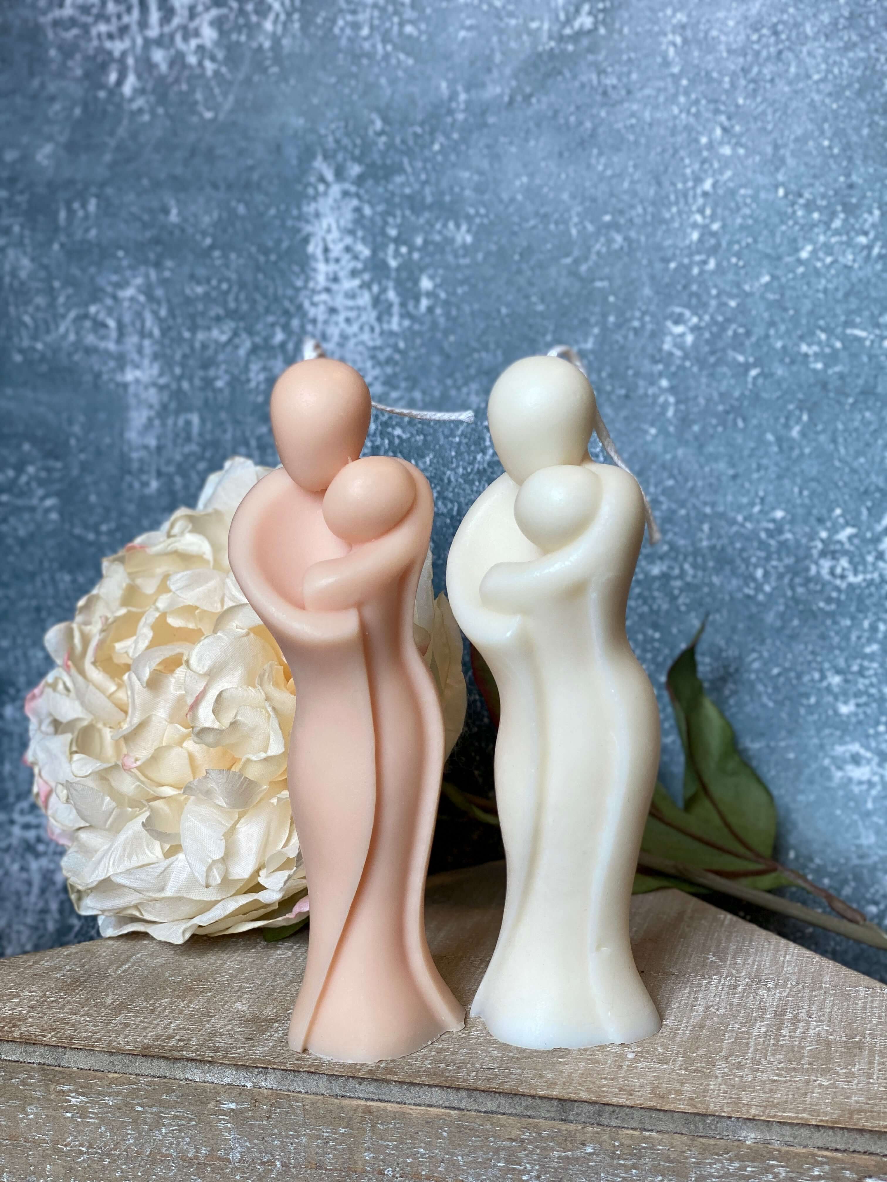 Handcrafted Soy Wax Sculptural Candle - Mother's Hug