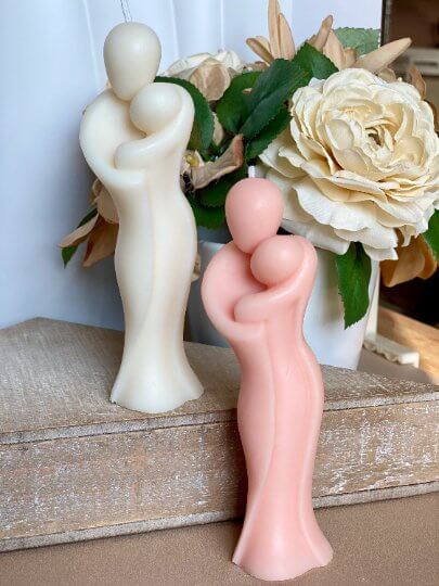 Handcrafted Soy Wax Sculptural Candle - Mother's Hug