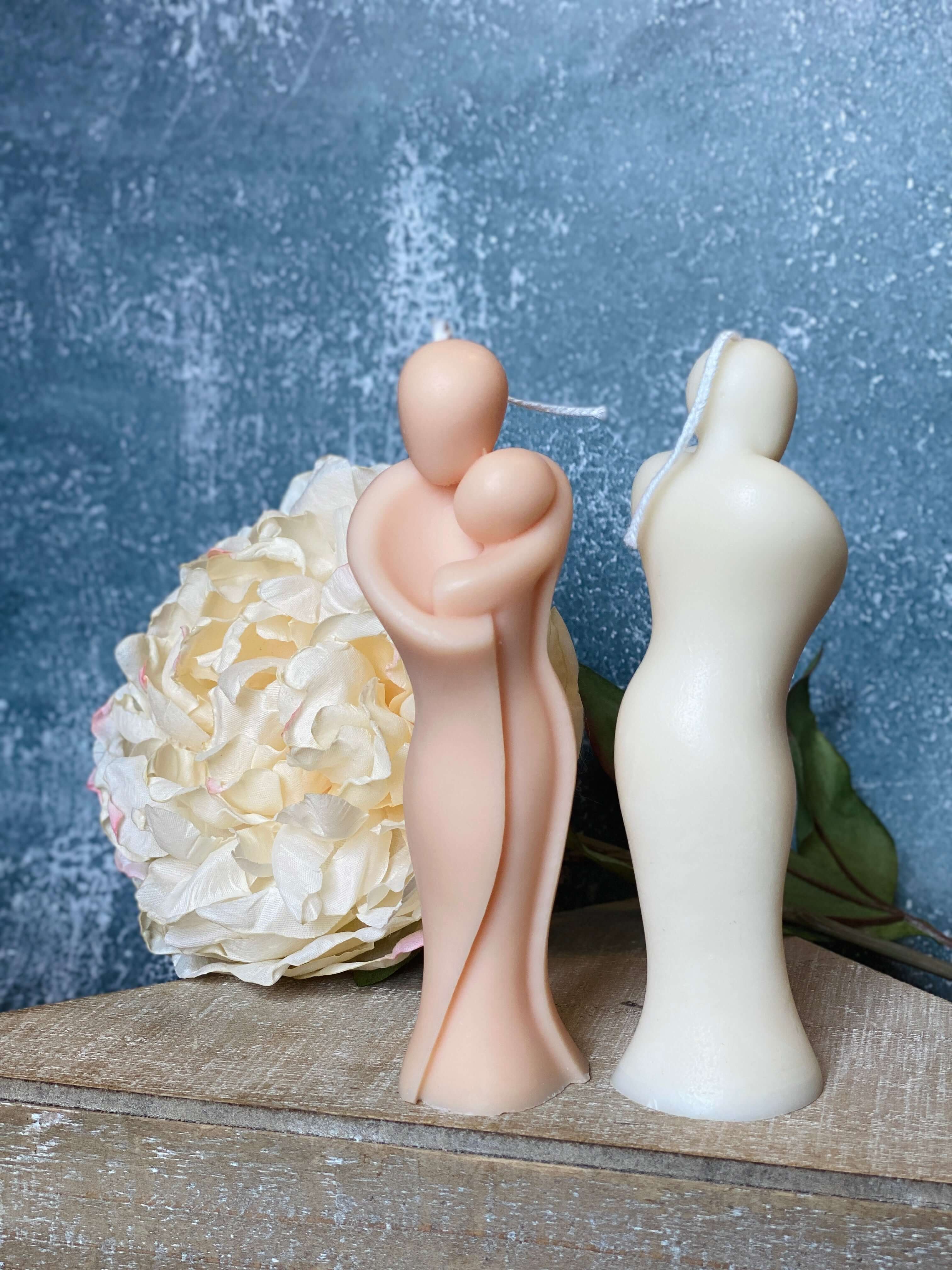 Handcrafted Soy Wax Sculptural Candle - Mother's Hug