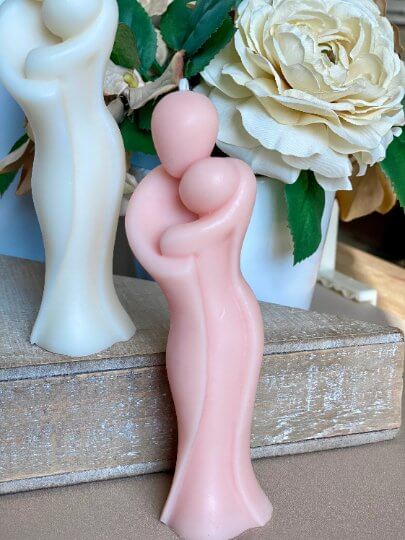 Handcrafted Soy Wax Sculptural Candle - Mother's Hug