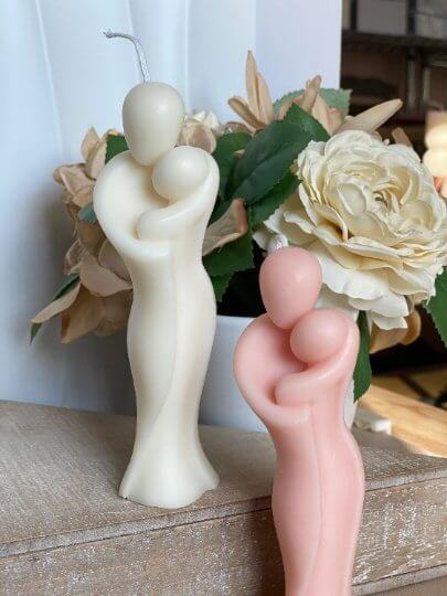 Handcrafted Soy Wax Sculptural Candle - Mother's Hug