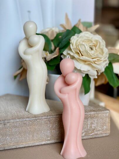 Handcrafted Soy Wax Sculptural Candle - Mother's Hug