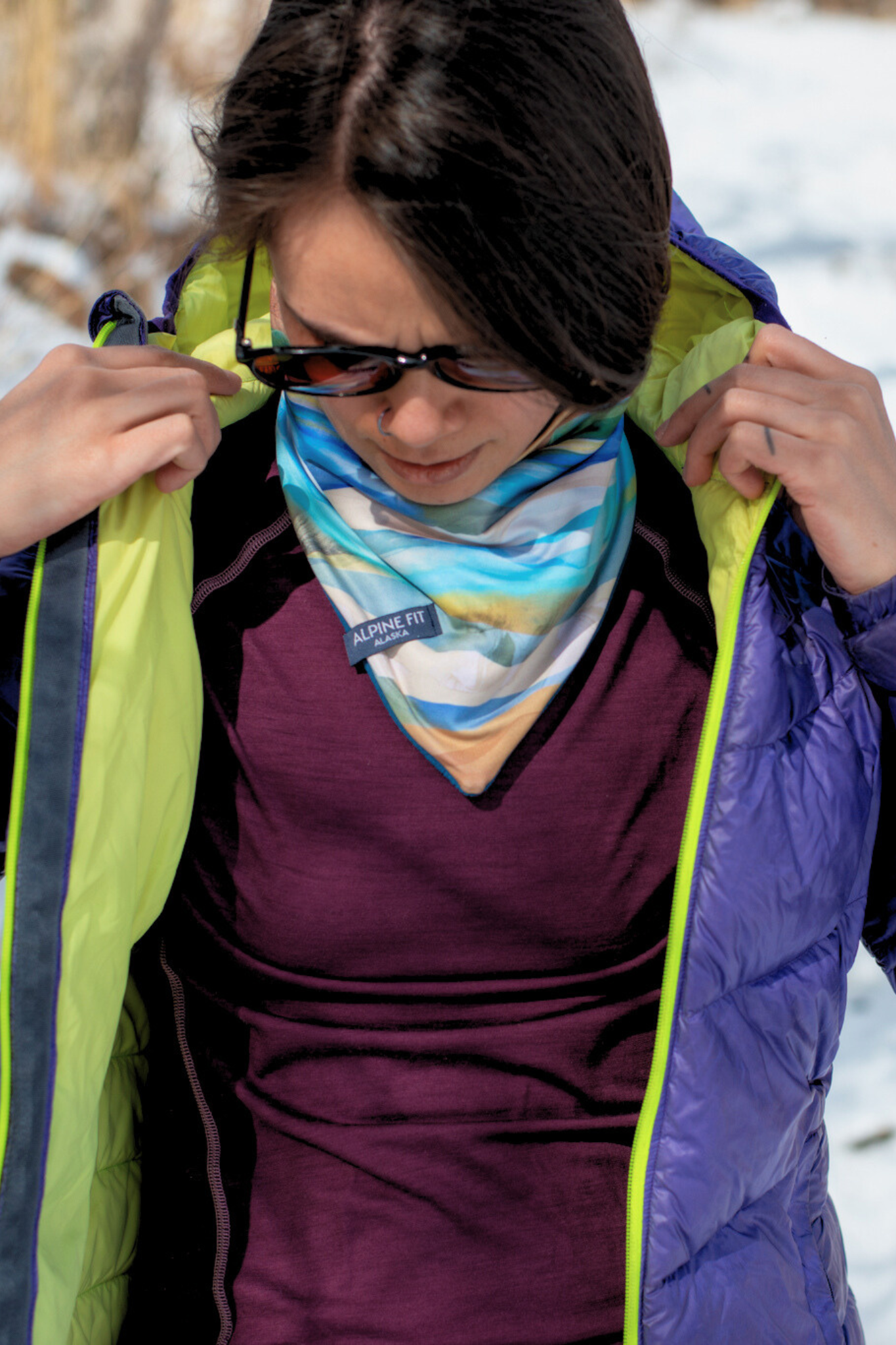 Mountain Merino Wool V Front Neck Warmer