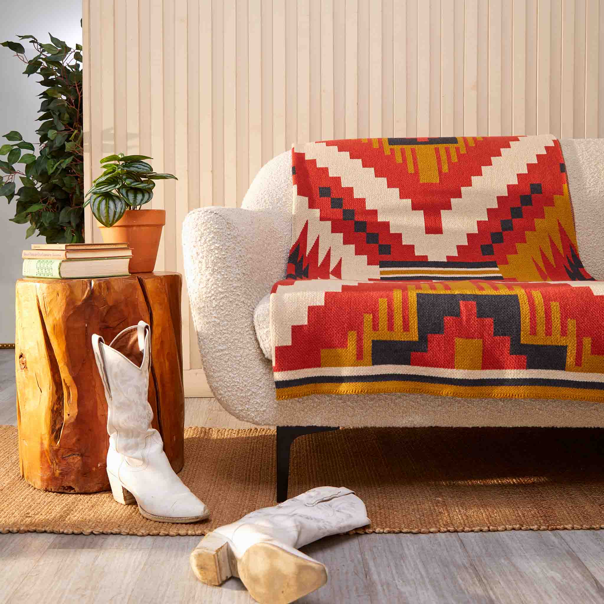 Cotton Sustainable Knit Throw Blanket - New Horizon