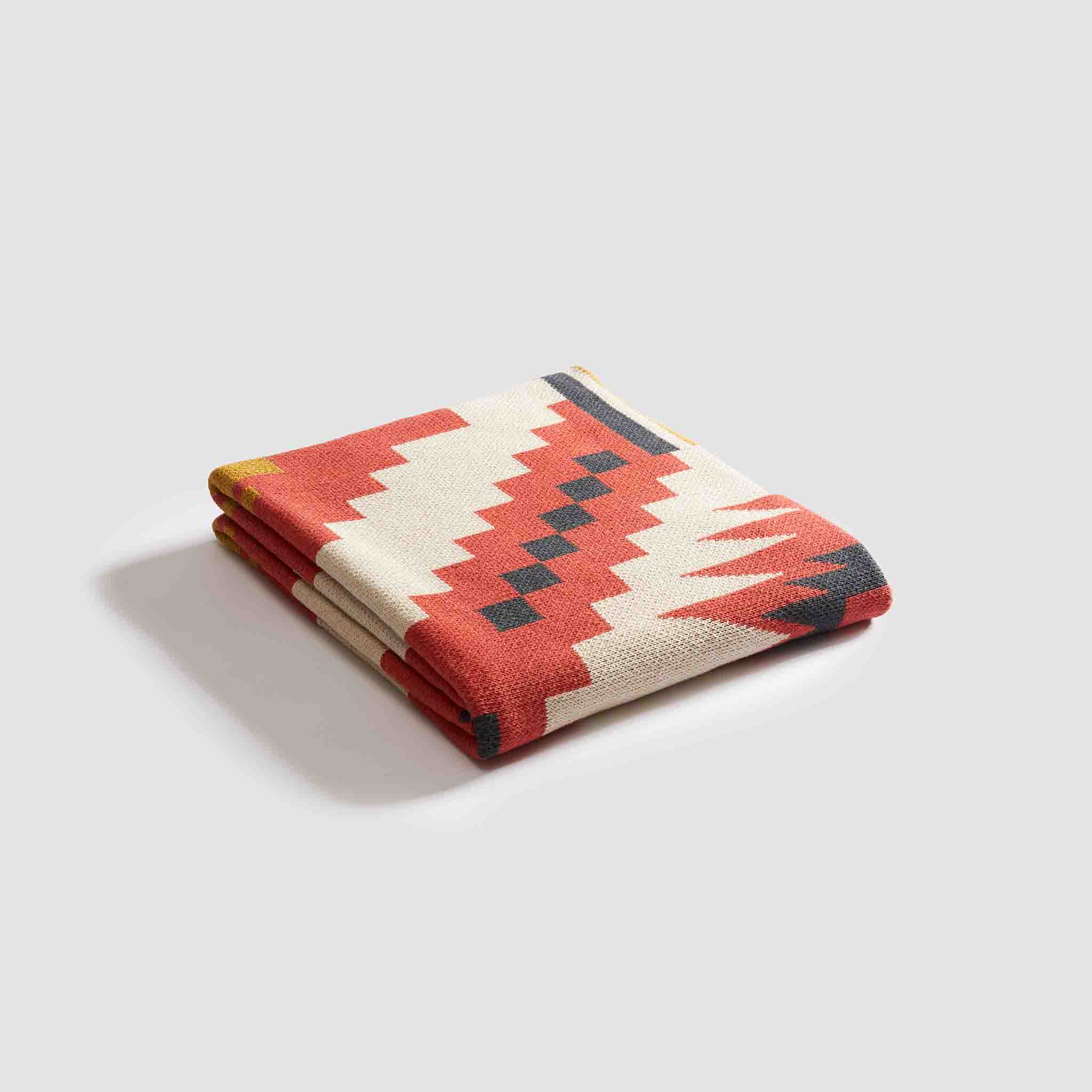 Cotton Sustainable Knit Throw Blanket - New Horizon