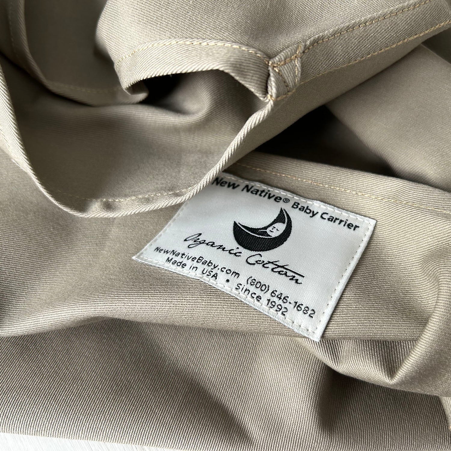 Organic Cotton Baby Carrier Sling - Khaki