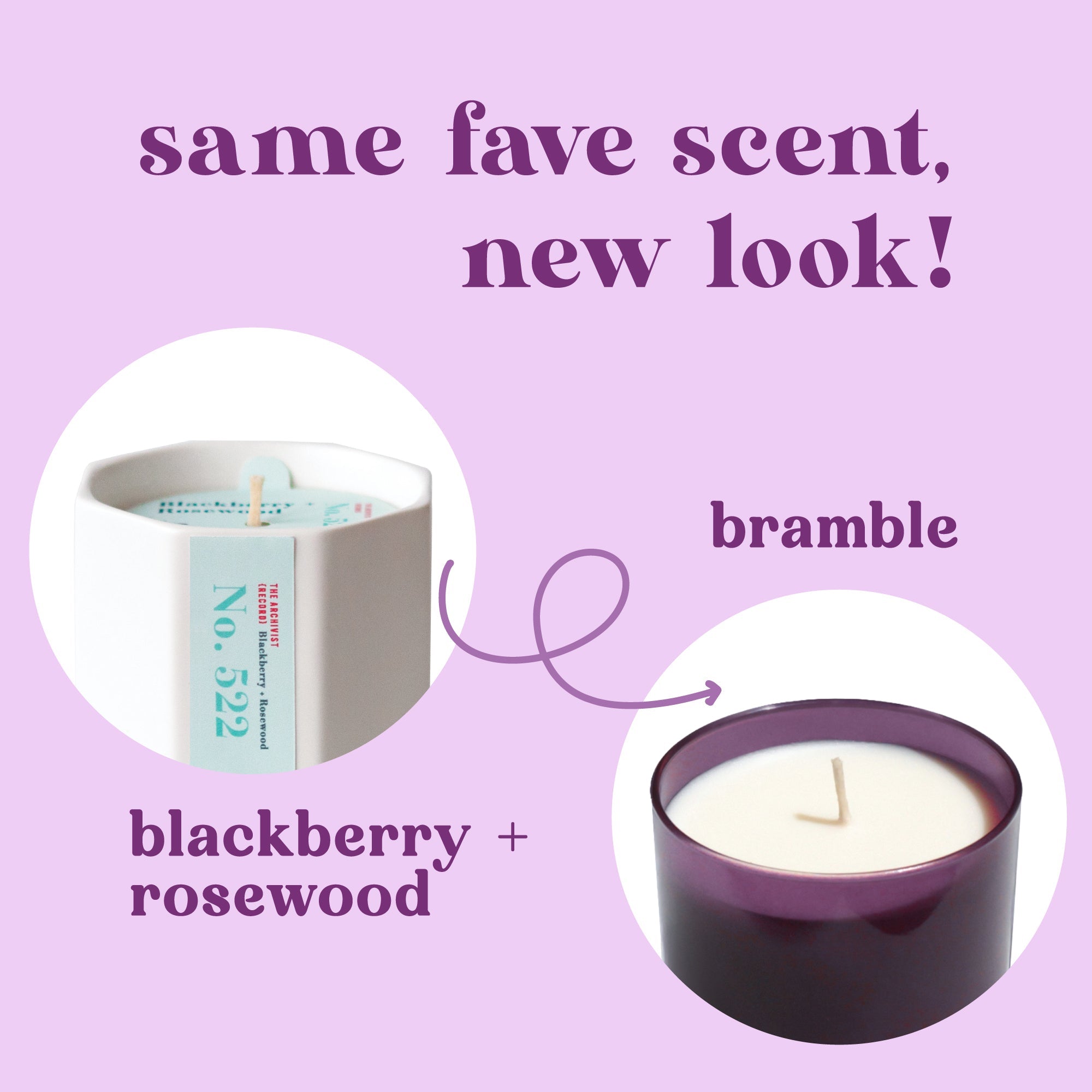 Bramble 9 oz. Hue Soy Candle - Blackberry & Rosewood