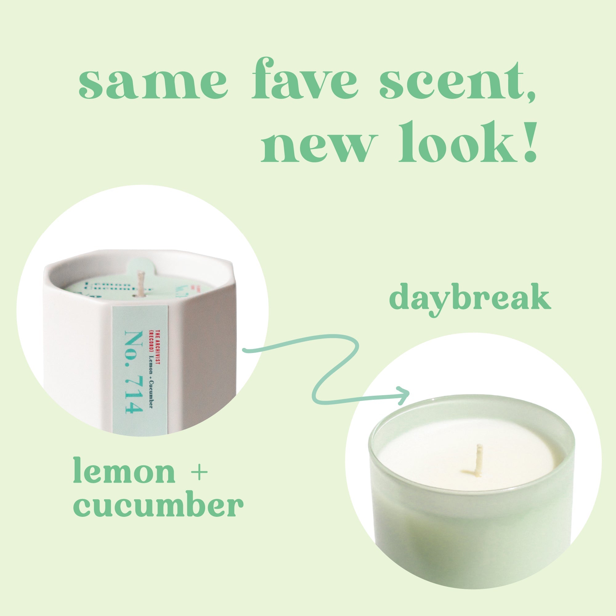 Daybreak 9 oz. Hue Soy Candle - Lemon & Cucumber