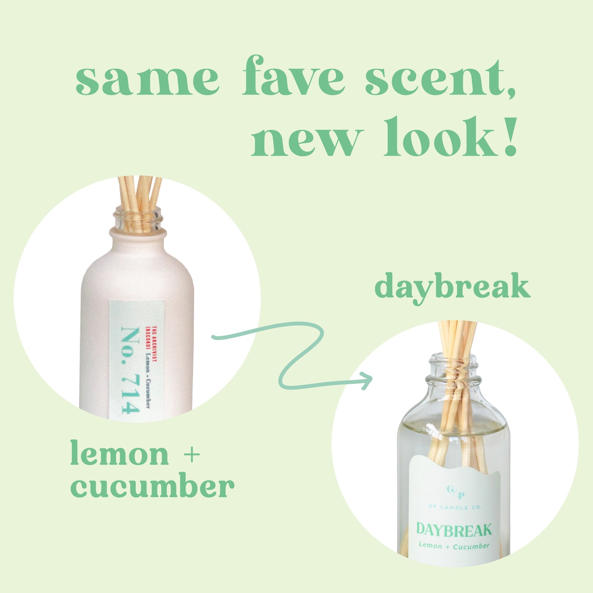 Daybreak 4 oz. Hue Reed Diffuser - Lemon & Cucumber