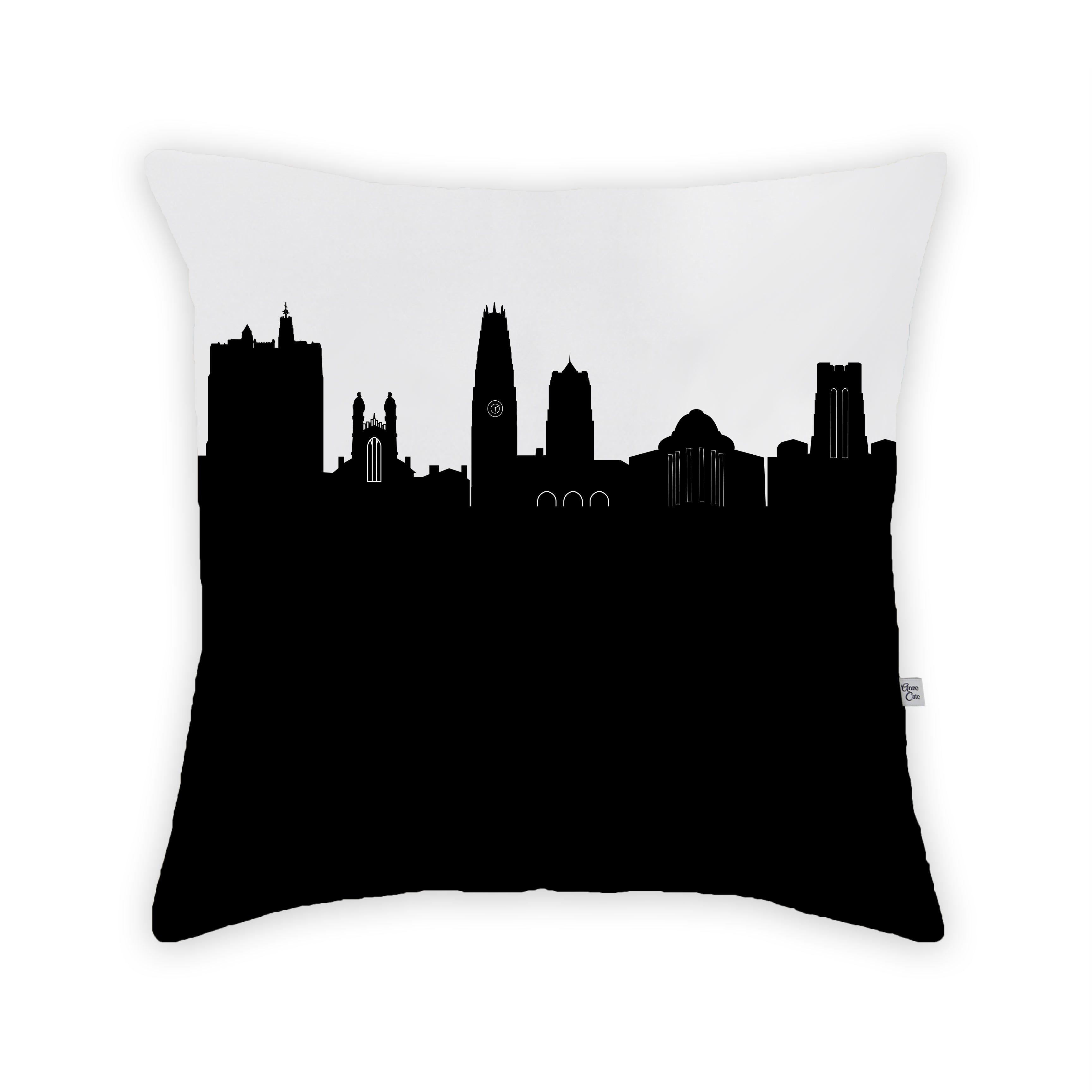 Skyline City Charm 16" by 16" Throw Pillow - Choose Your City
