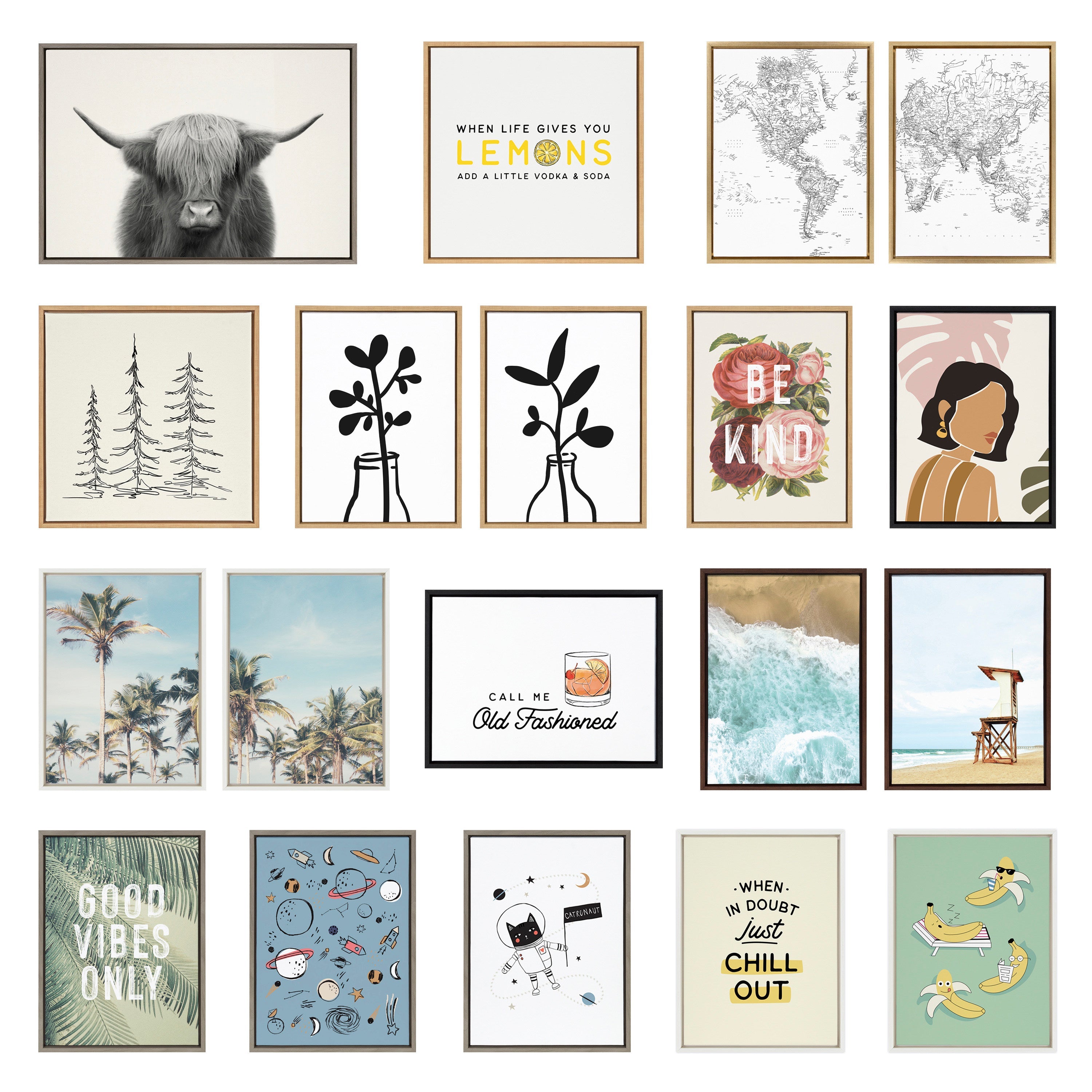 Sylvie Eucalyptus Botanical I Framed Canvas by The Creative Bunch Studio