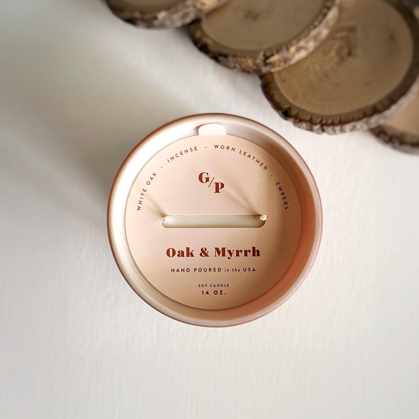 Soy Candle 14 oz. 2-Wick - Oak & Myrrh Fragrance