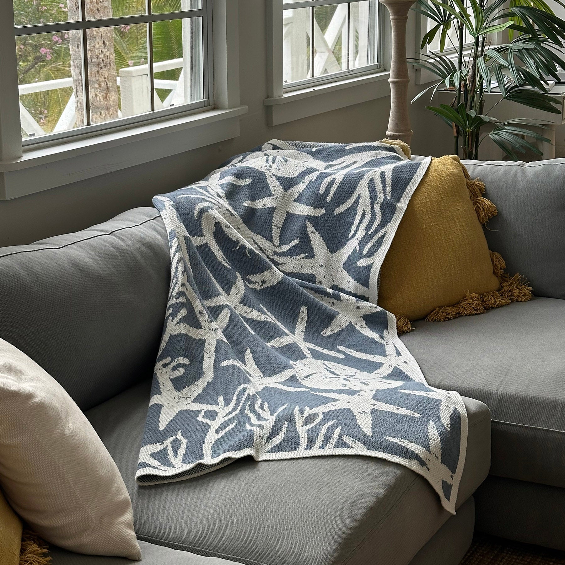 Eco-Friendly Ocean's Edge Throw Blanket - 60" x 50"