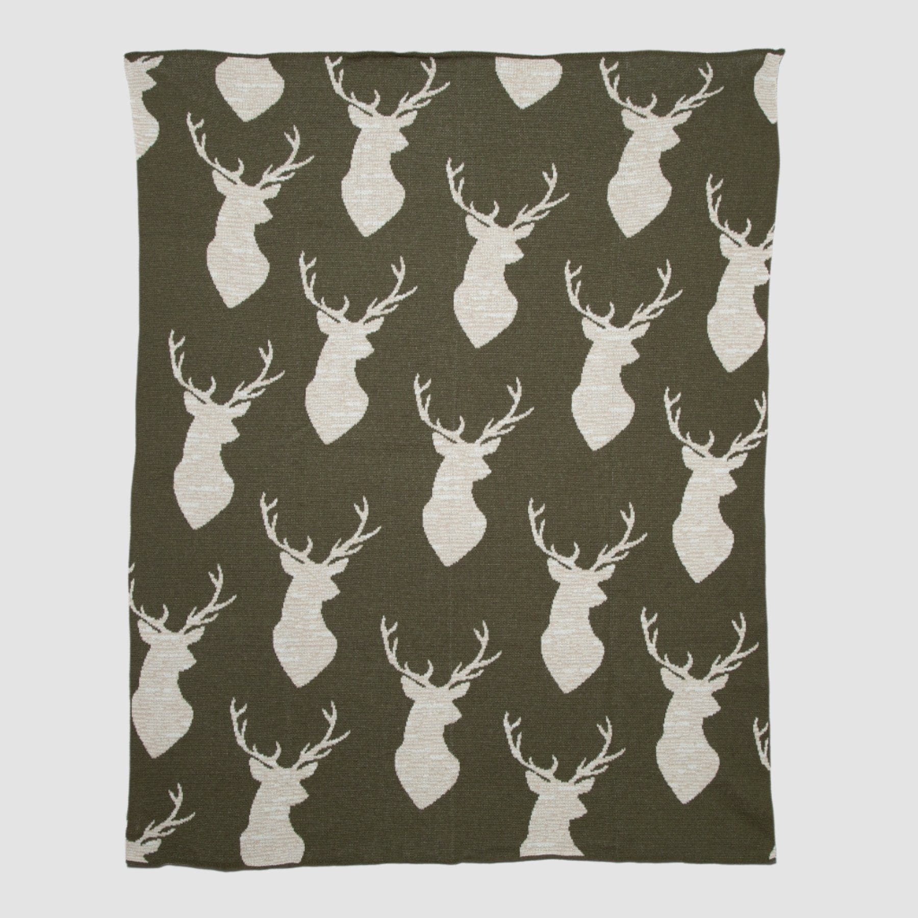 Cotton Sustainable Knit Throw Blanket | Winter Holiday Gift - Oh Deer