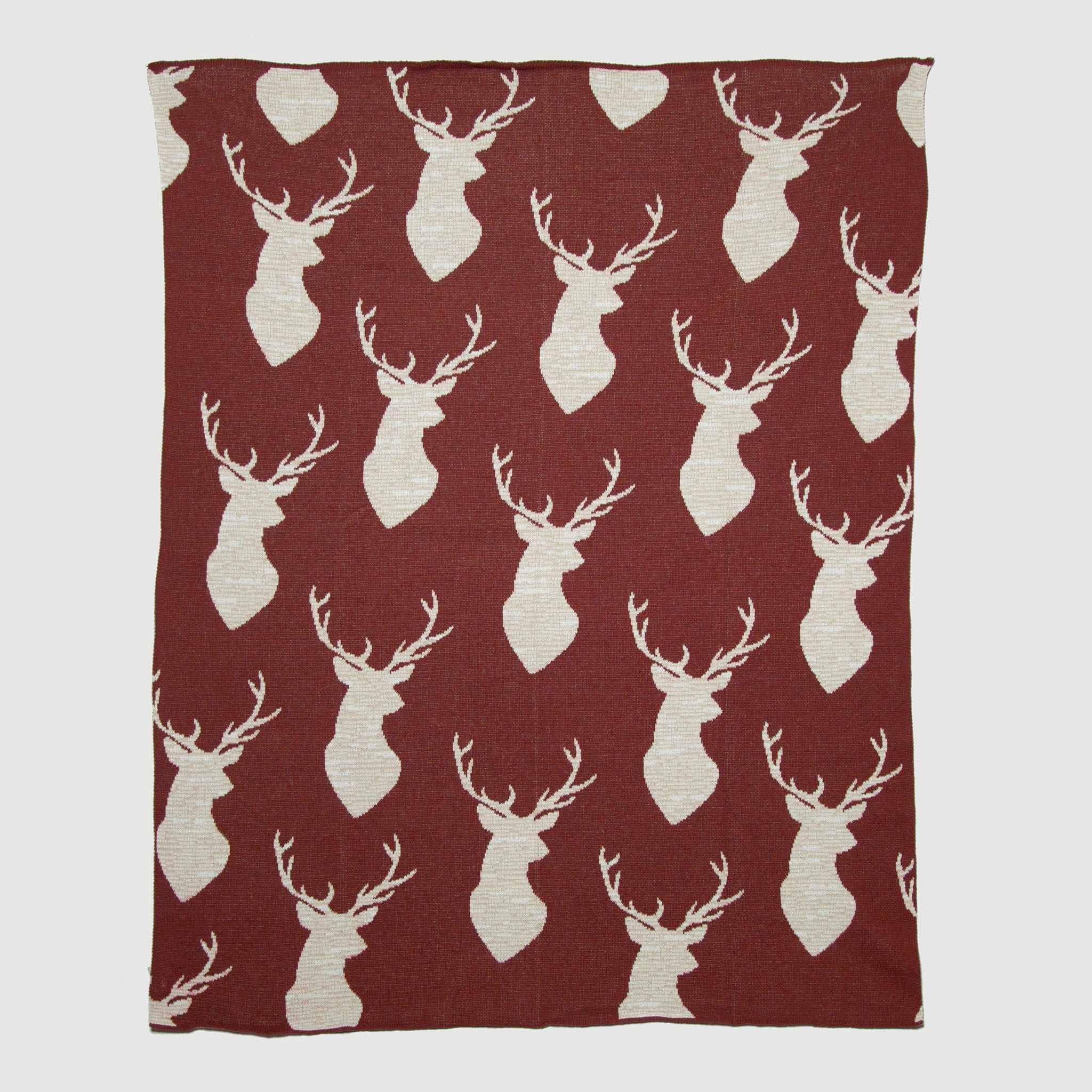 Cotton Sustainable Knit Throw Blanket | Winter Holiday Gift - Oh Deer