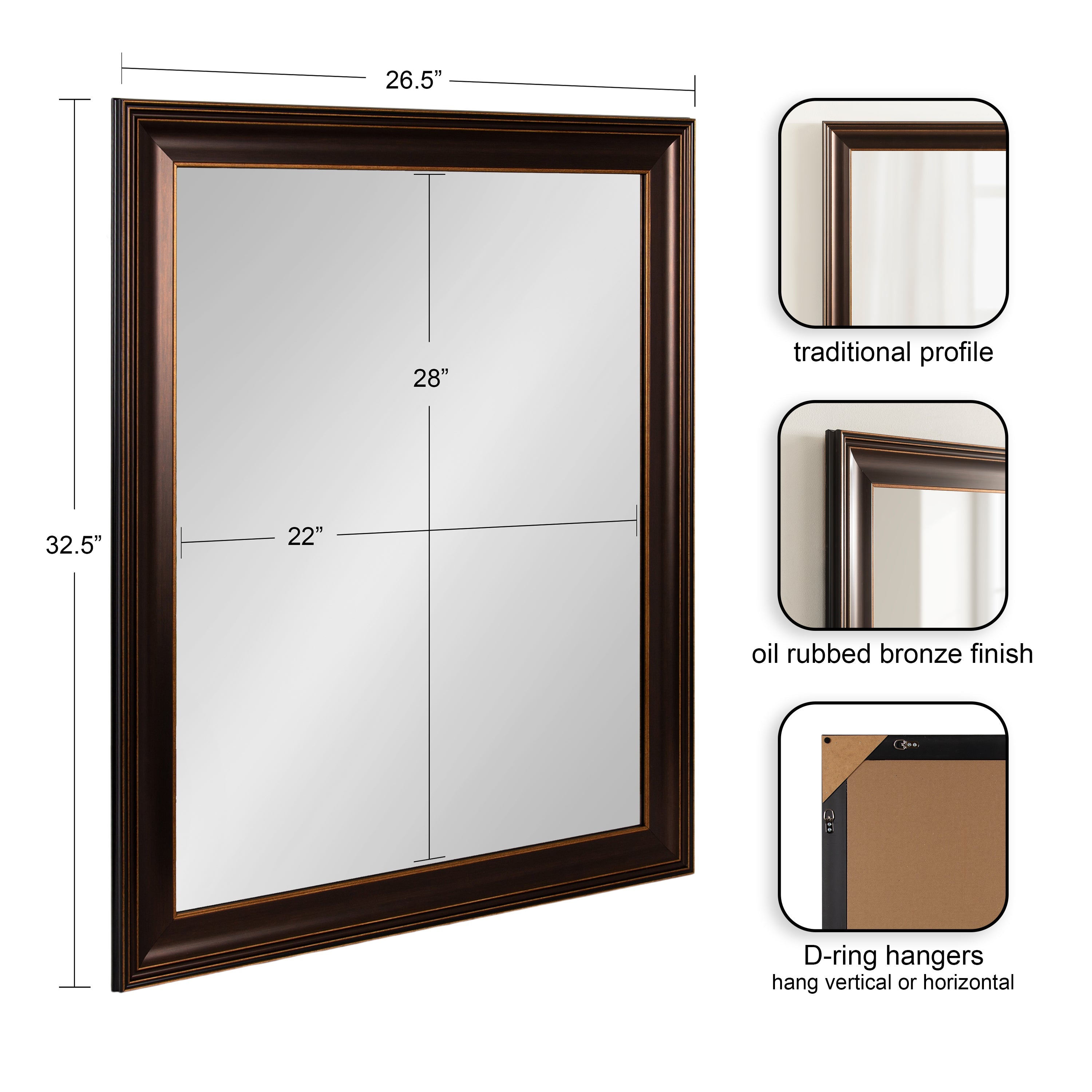 Galiano Rectangle Bathroom Wall Mirror