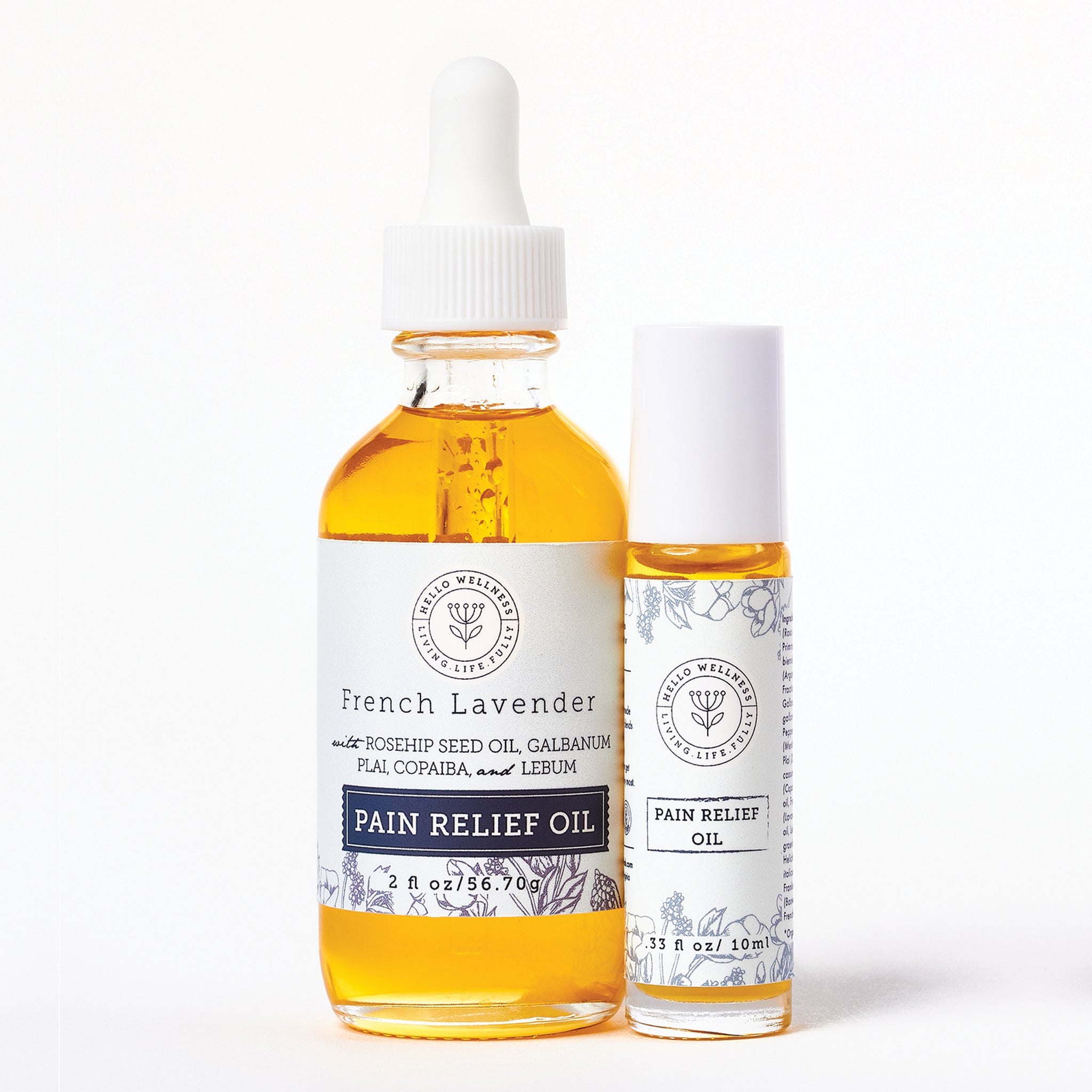 Natural Pain Relief Oil - 2 Oz Glass Bottle