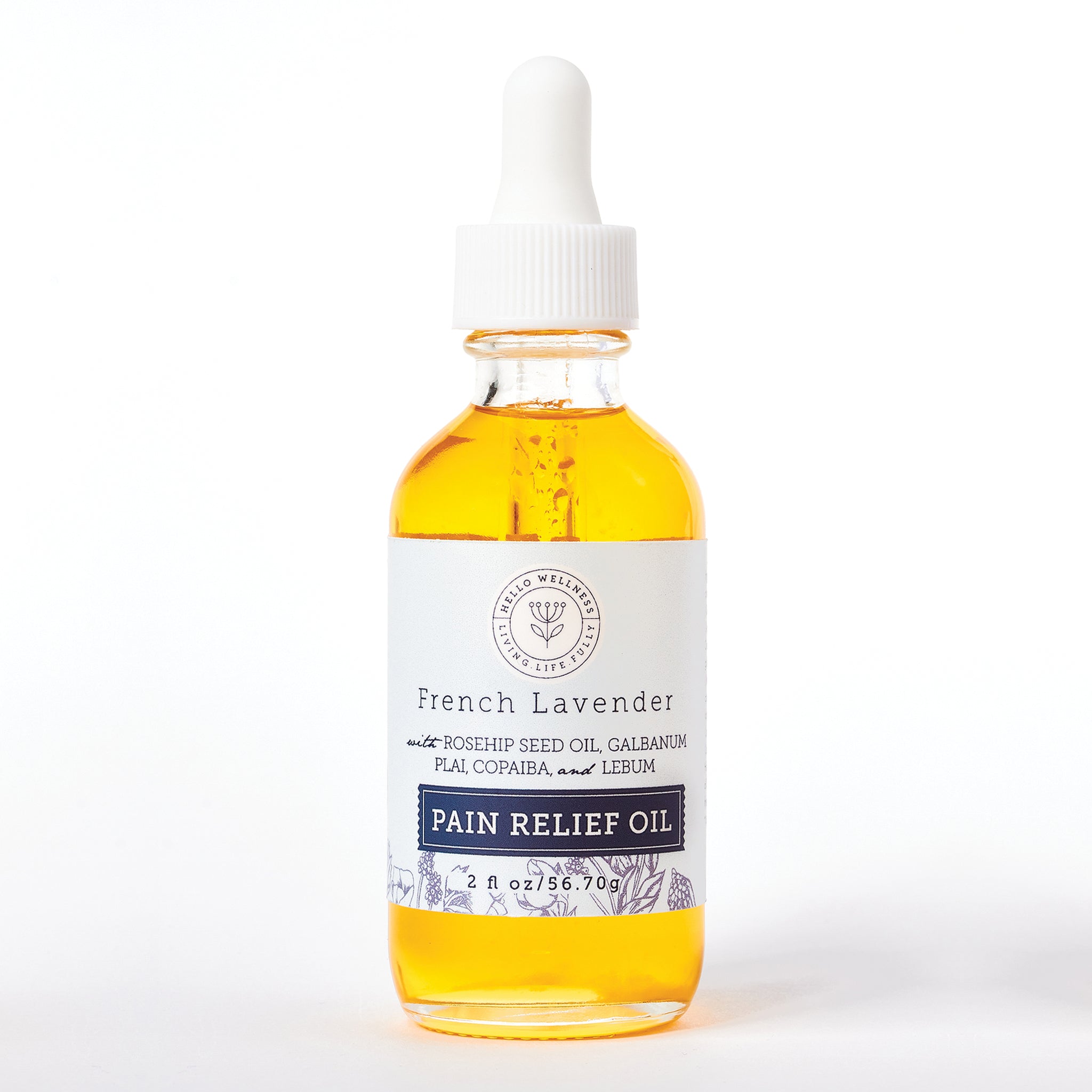 Natural Pain Relief Oil - 2 Oz Glass Bottle