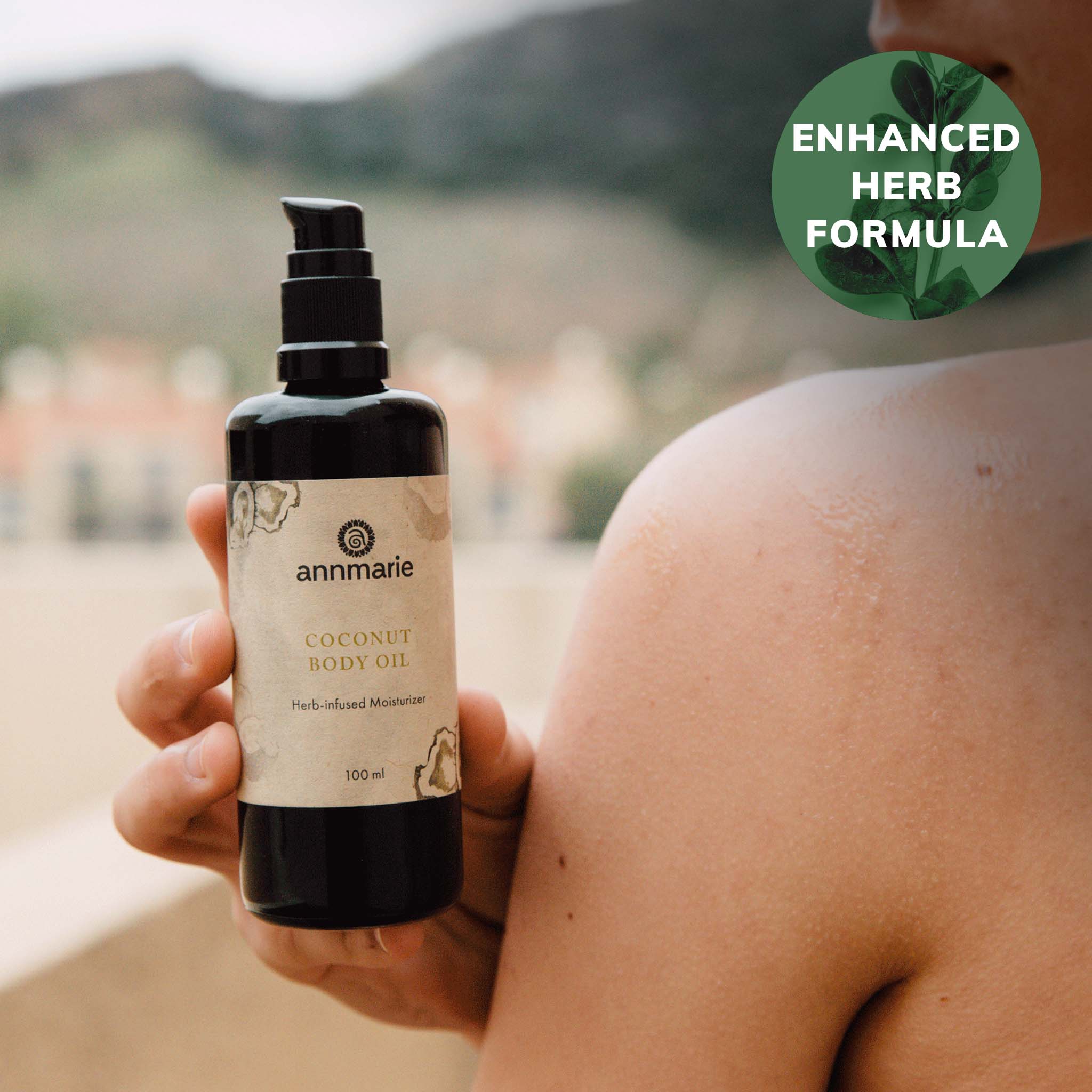 Herb-Infused Coconut Lavender Body Oil - 3.4 Oz