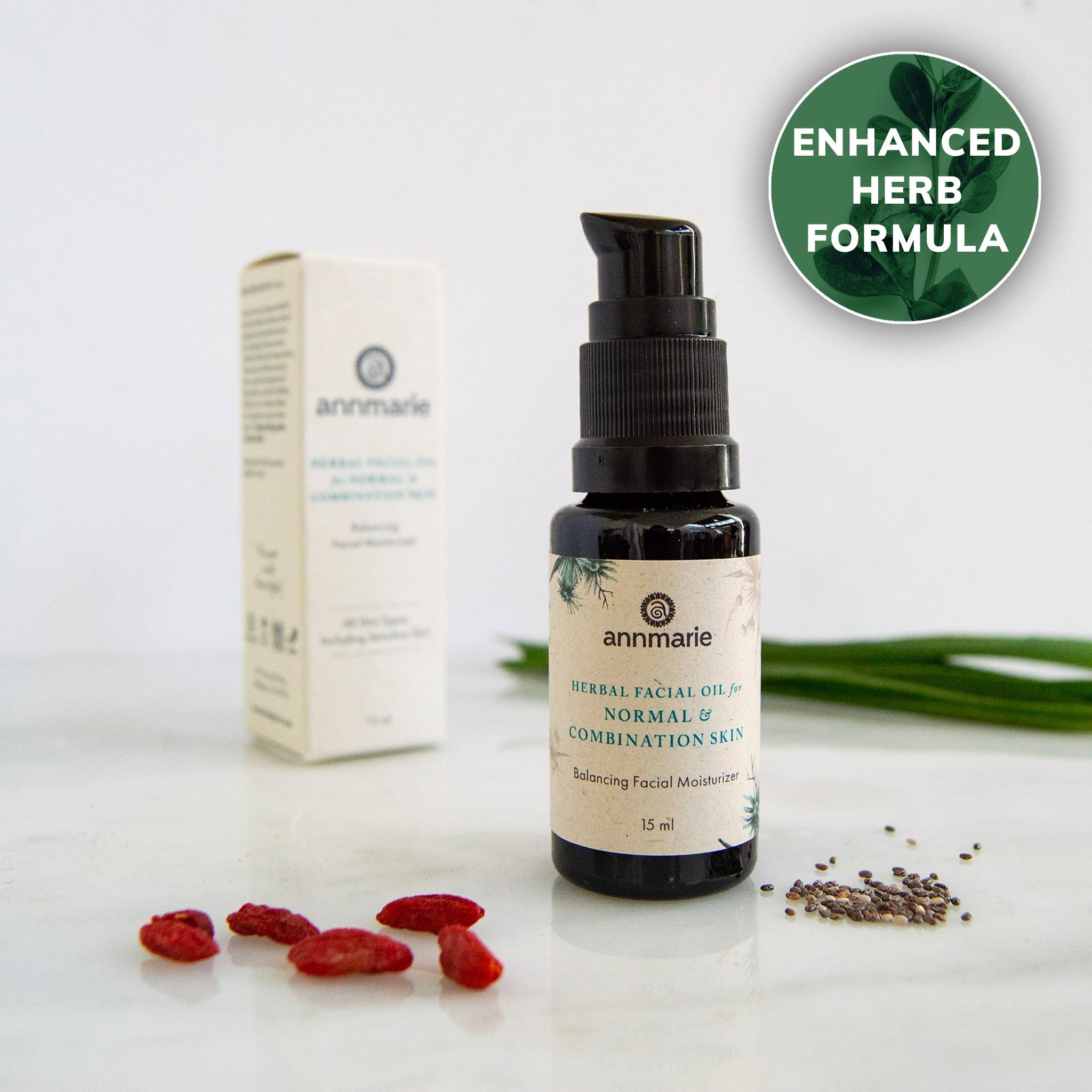 Herbal Facial Oil for Normal & Combination Skin - 0.5 Oz
