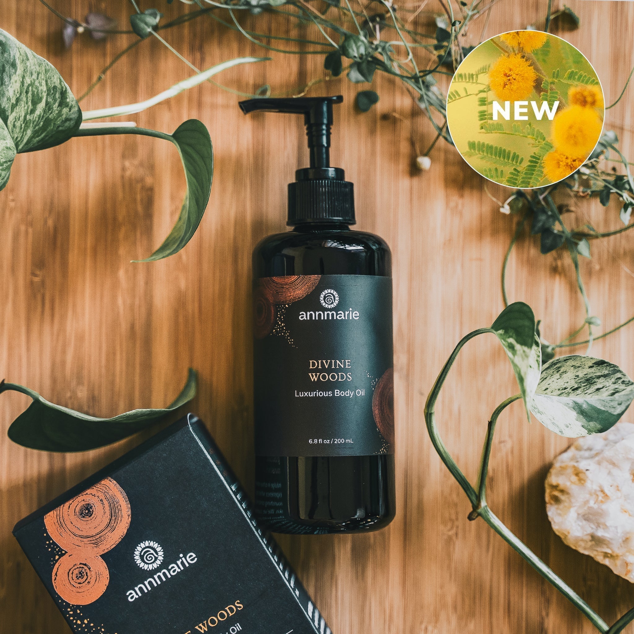 Aromatherapy Divine Woods Botanical Body Oil - 6.8 Oz
