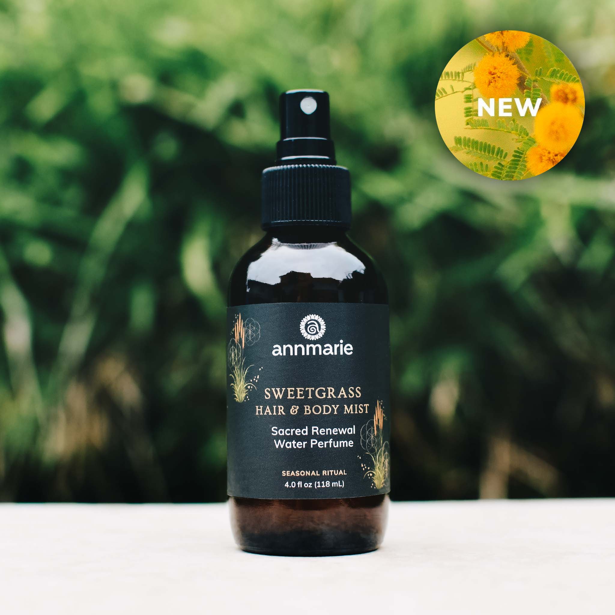 Sweetgrass Crystal-Infused Hair & Body Mist - 4 Oz