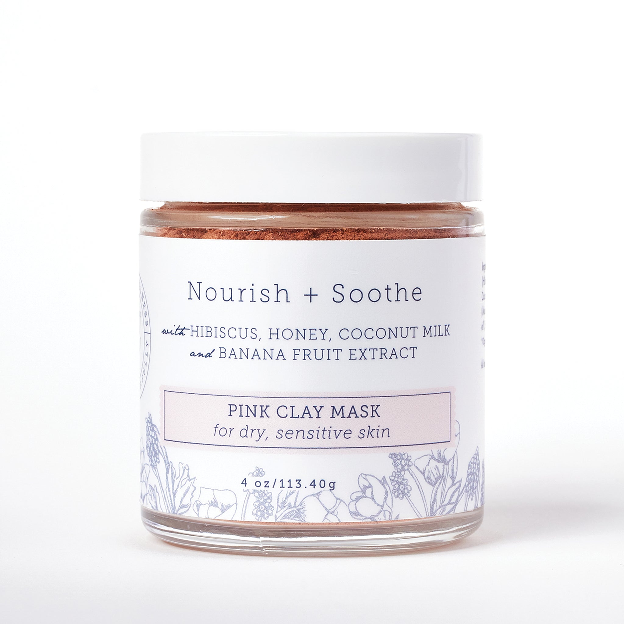 Radiant Pink Clay Mask - 4 Oz Glass Jar