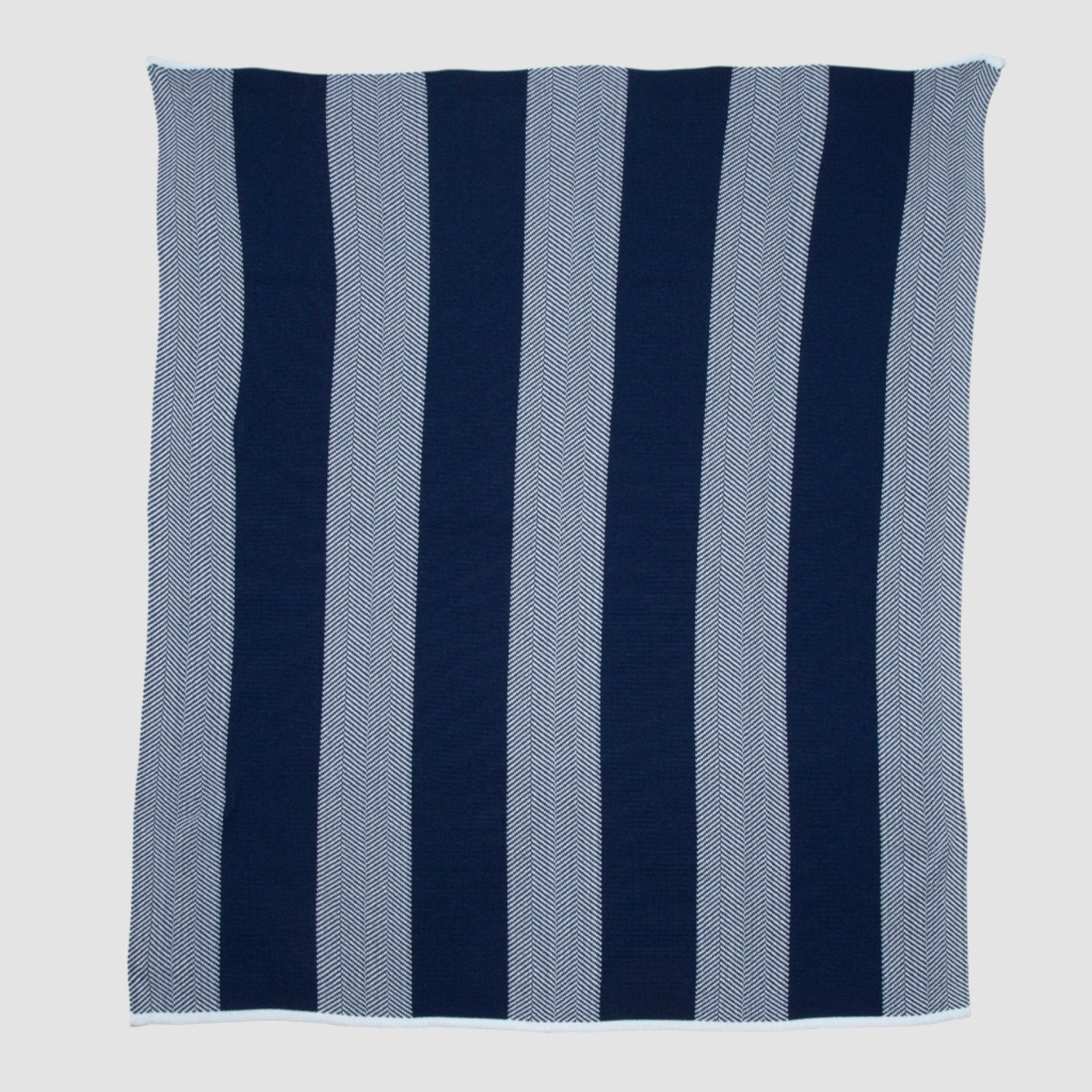 Eco-Friendly Rugged Poly Herringbone Stripe Throw Blanket - 48" x 60"