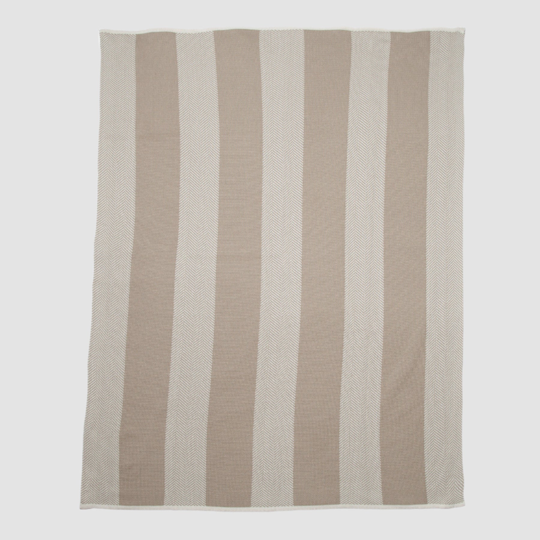 Eco-Friendly Rugged Poly Herringbone Stripe Throw Blanket - 48" x 60"